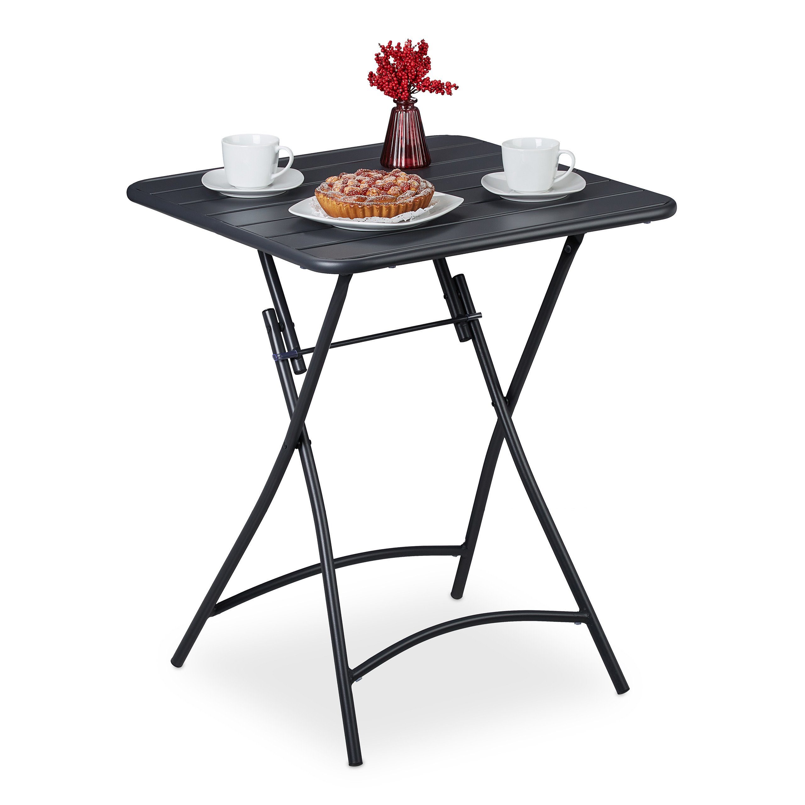 relaxdays Klapptisch Metall Balkontisch klappbar (1-St)