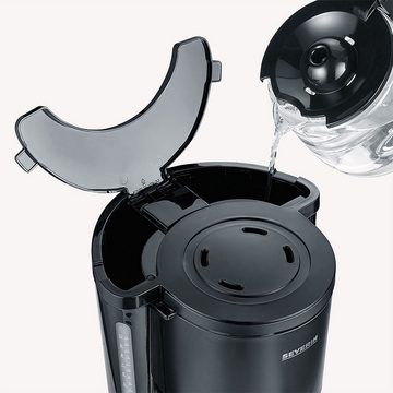 Severin Kaffeemaschine mit Mahlwerk KA 9554, 1.25l Kaffeekanne, nein 1x 4 Filter, Überhitzungs- und Trockenlaufschutz, Edelstahlboden mit verdecktem