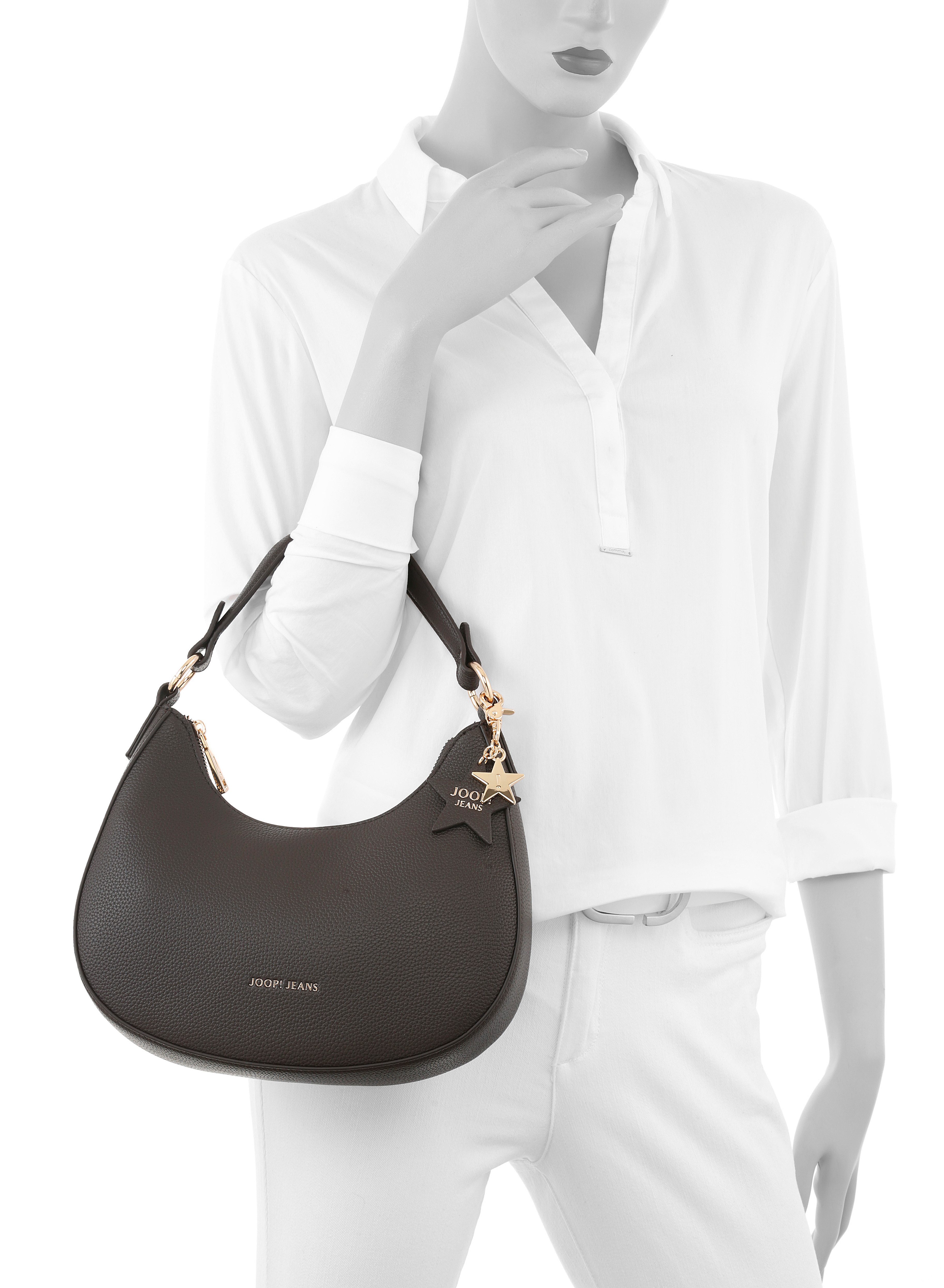 Joop Jeans Hobo salve aja hobo xshz, Damen Henkeltasche, Schultertasche, Umhängetasche mit vielen Details
