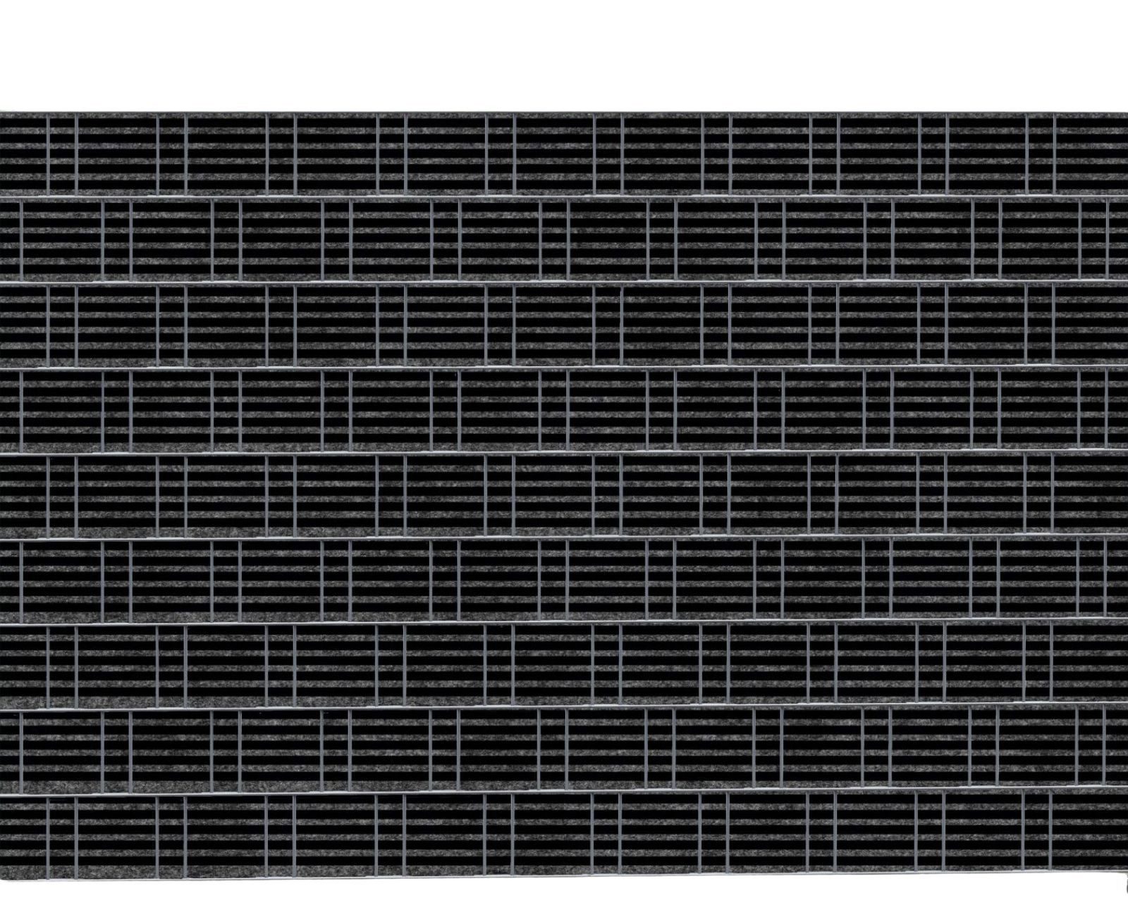 zaunzu Sichtschutzstreifen STRIPE - Bedruckter Sichtschutz 2,5m x 1,8m, (1 Rolle, Motivdruck Sichtschutzstreifen), Einfarbiger Druck für Doppelstabgitter