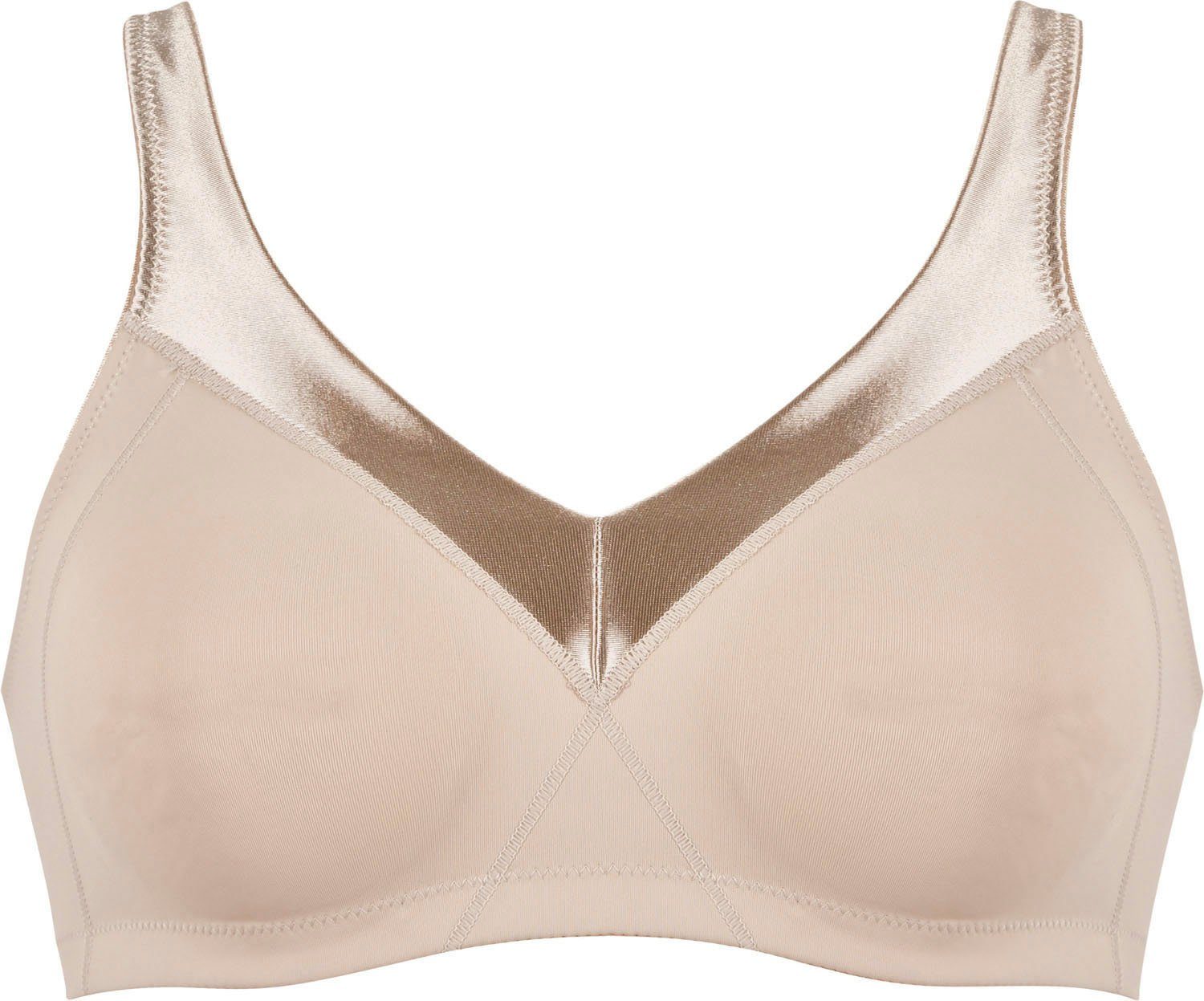 Naturana Minimizer-BH Minimizer (1-tlg) mit Glanzband, Shaping-Effekt, breite Träger, feminin, ohne Bügel