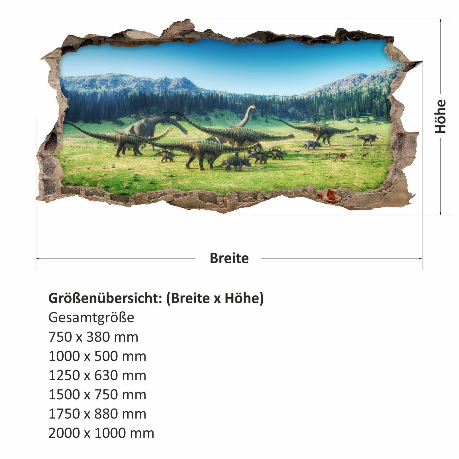 nikima Wandtattoo 221 Wandtattoo Dino Wanderung günstig online kaufen