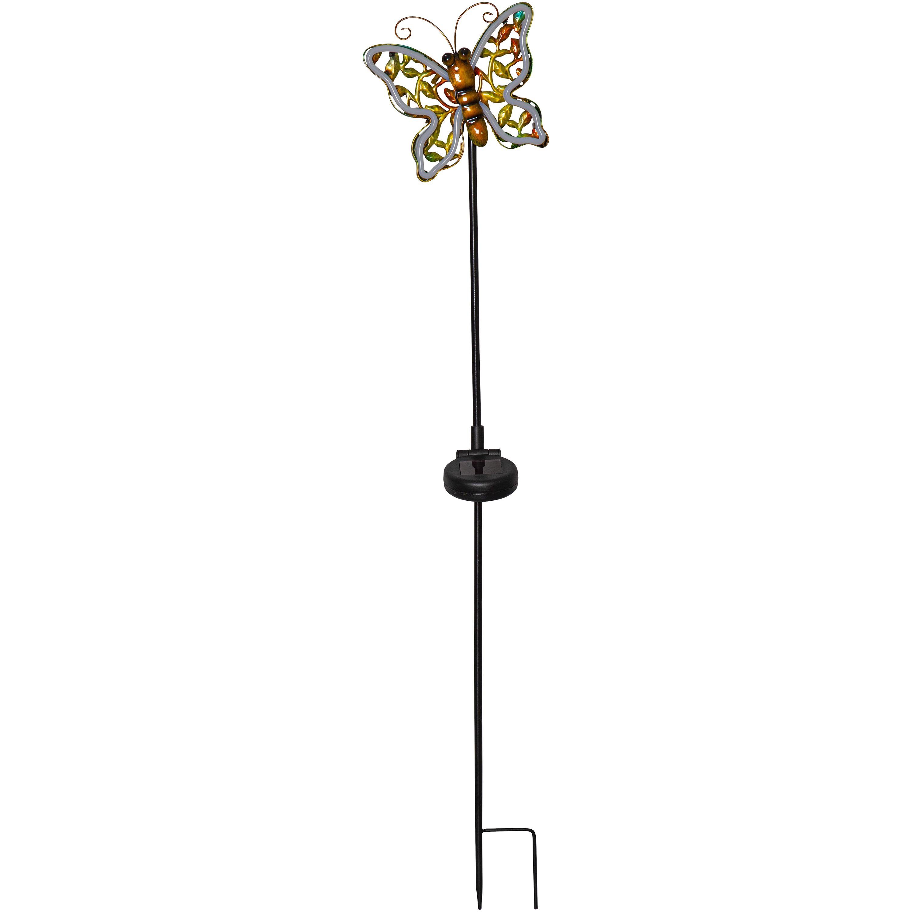 TRADING Linny STAR Linny Butterfly, Dekolicht Solar-Erdspieß Butterfly LED Star Trading