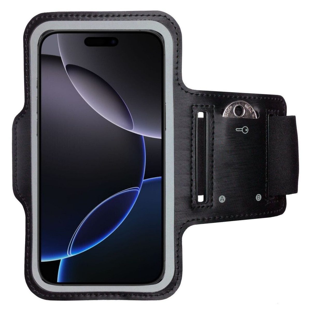 CoverKingz Handyhülle Sportarmband für Apple iPhone 16 Pro Sport Fitness Armband Handyhülle 16,0 cm (6,3 Zoll), Sport Schutzhülle Schlüsselfach Handyhülle Jogging Schutztasche Etui