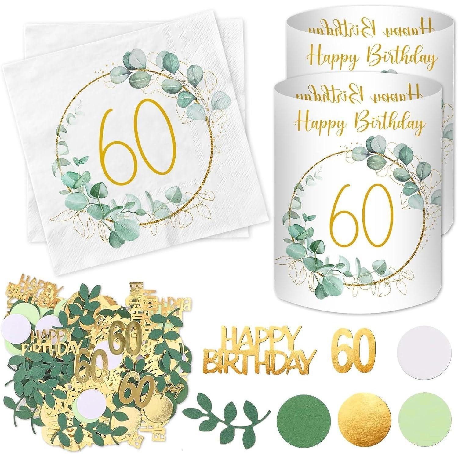 LuxusKollektion Dekohänger Servietten Windlicht Konfetti 60. Geburtstag Dek günstig online kaufen