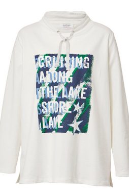 Janet & Joyce Sweatshirt Sweatshirt A-Line Schrift-Motiv Stehkragen Langarm