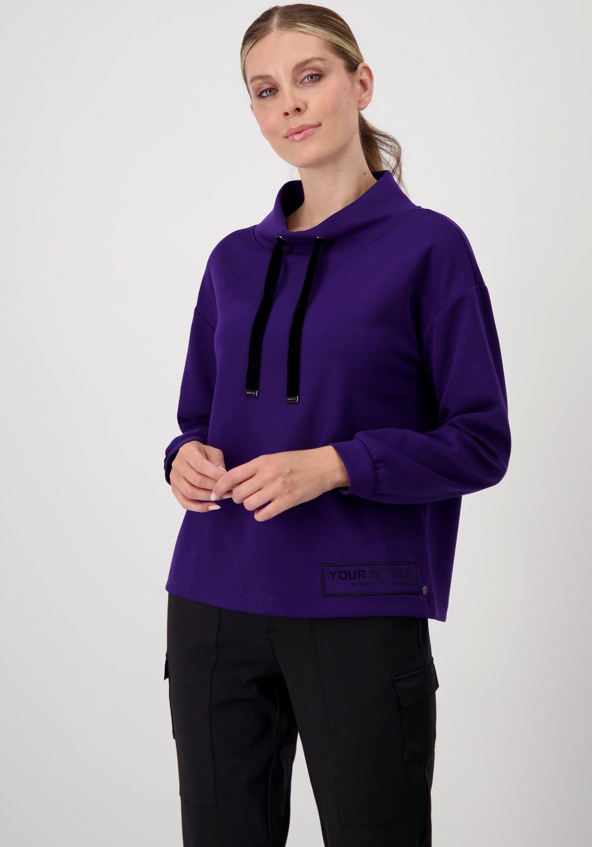 Monari Sweatshirt in angesagter Trendfarbe ink