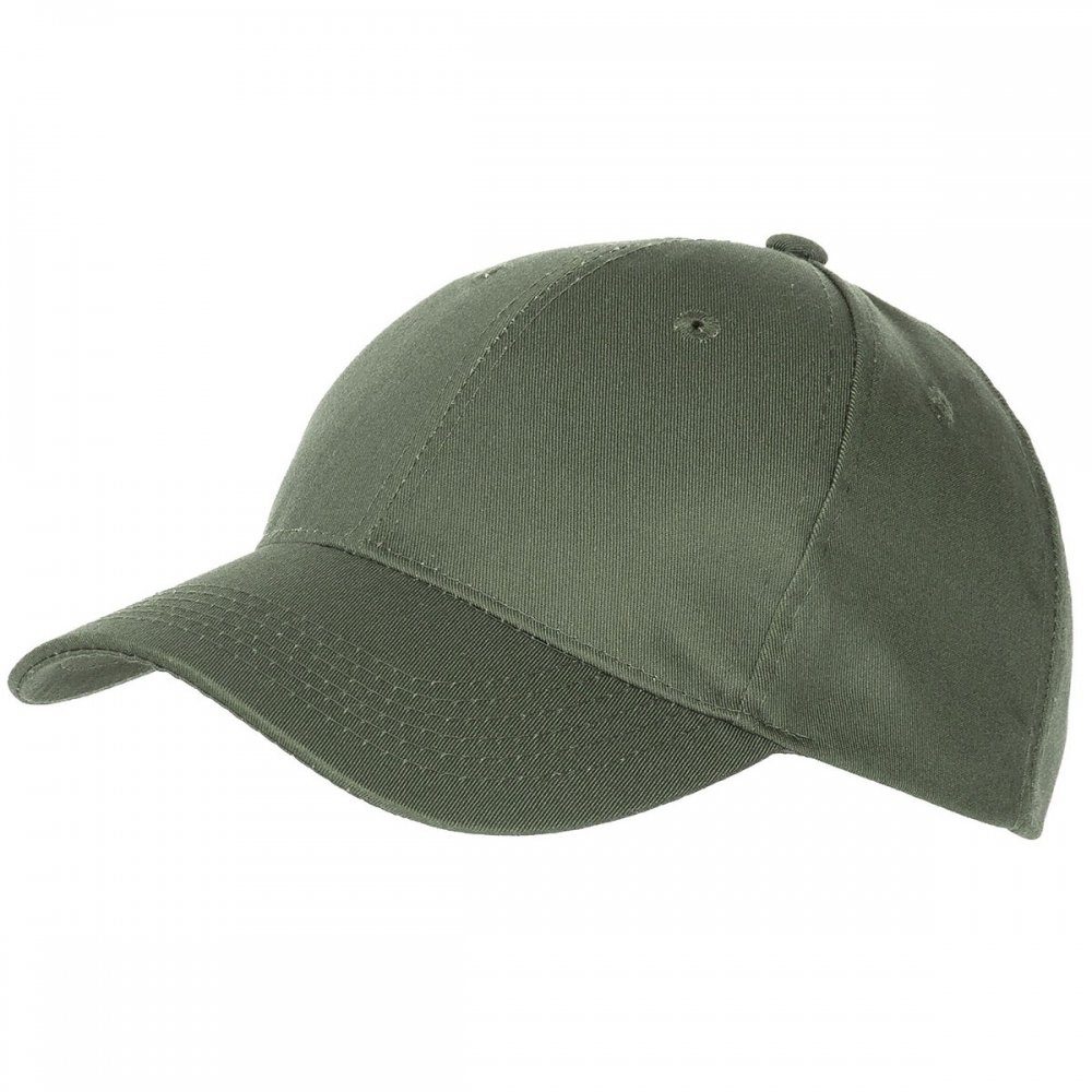 MFH Baseball oliv Cap Cap, US schwarz, mit Schild, größenverstellbar