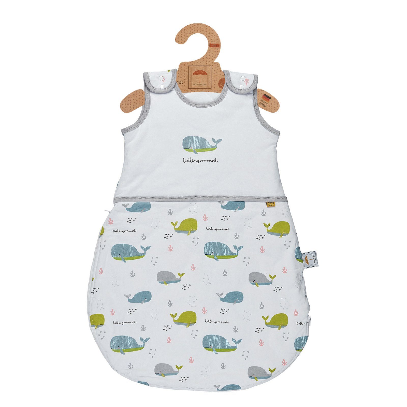 Babyschlafsack Ganzjahres Schlafsack 2.5 TOG mit süßen Schriftzügen