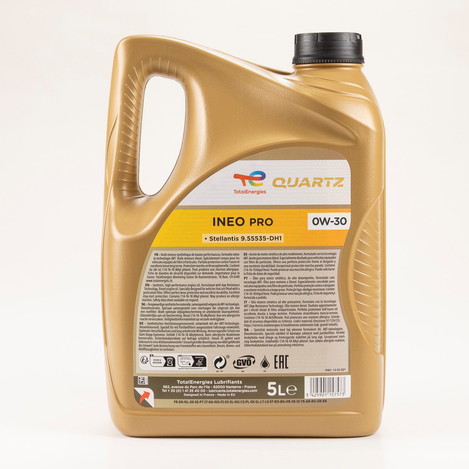 TotalEnergies Motoröl Total Quartz Ineo PRO 0W-30 Motoröl 5L Stellantis FPW9.55535-DH1