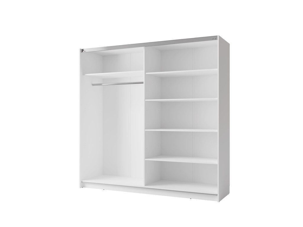 Home affaire Kleiderschrank MALOJA modern mit viel Stauraum, Fächer & Kleiderstange, Breite 150 cm Garderobe mit 2 Schiebetüren, mit/ohne Spiegel, erhältlich in – Bild 5 von 5