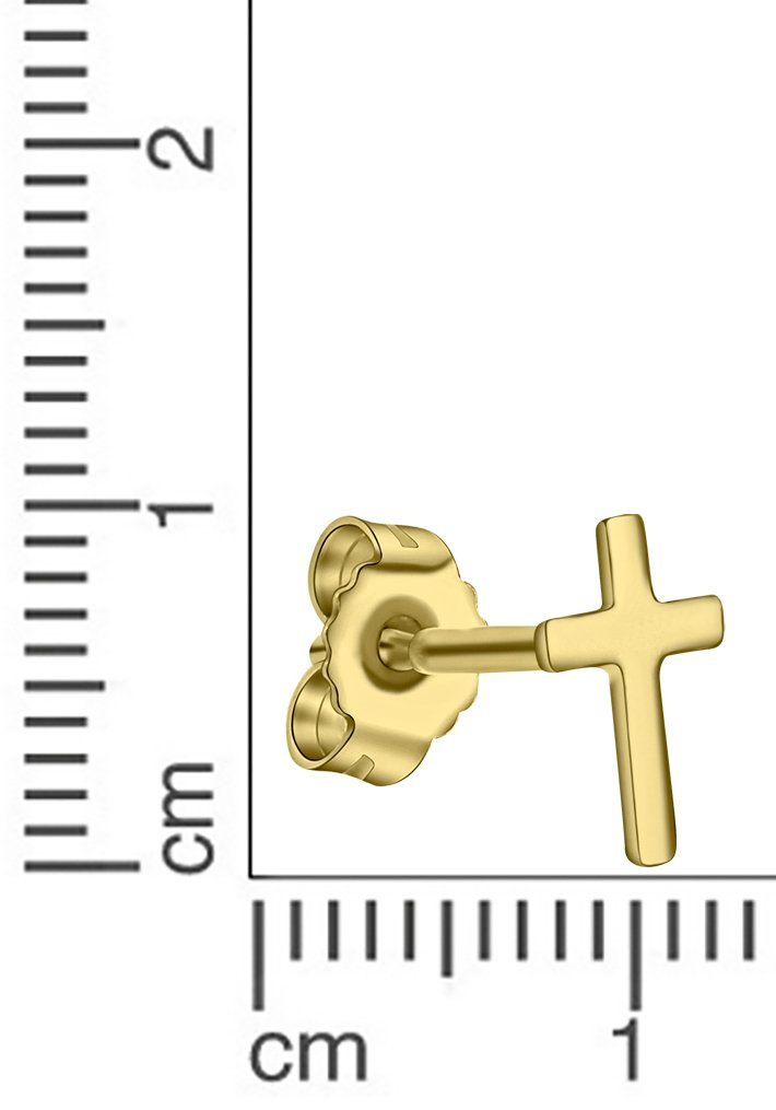 Firetti Single-Ohrstecker Schmuck Geschenk Gold 333 Ohrschmuck einzeln Kreuz