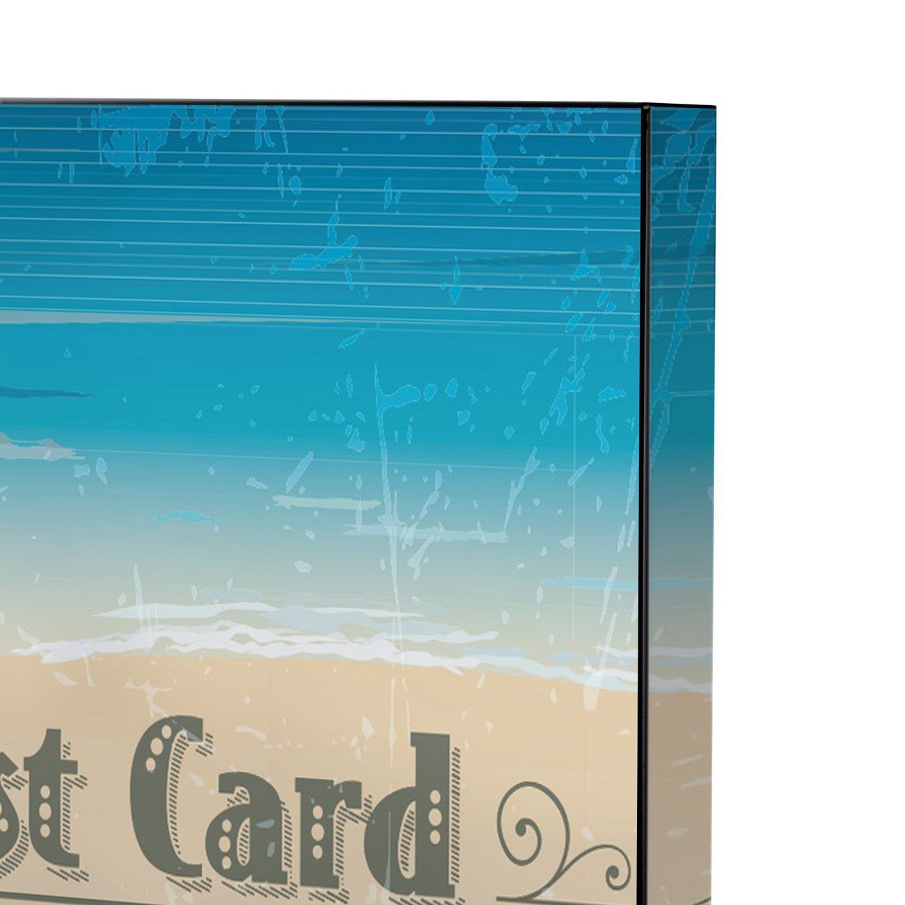 Stahl Magnete, 4 Stahlmagnettafel) Wandtafel (inkl. schwarz Postkarte, banjado