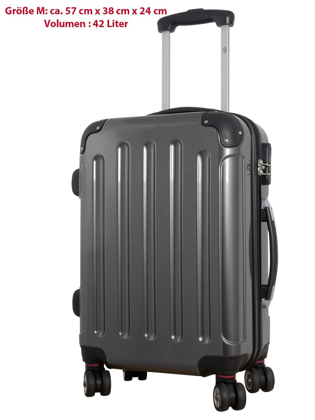 MONOPOL® Hartschalen-Trolley Hartschalen-Trolley Reisekoffer ABS Hartschale günstig online kaufen