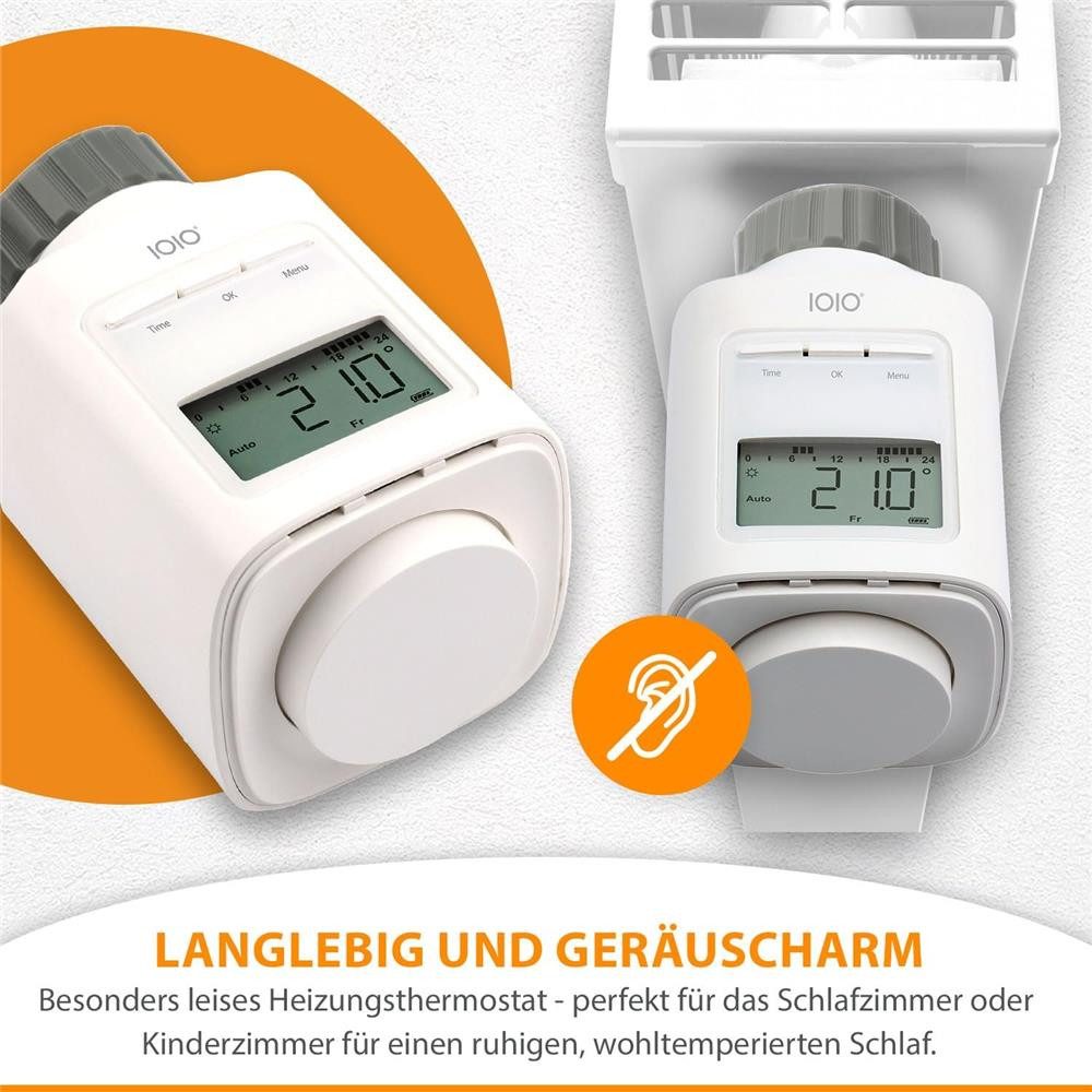 IOIO Heizkörperthermostat HT 2000/23 Heizungsthermostat digital programmierbar LCD Display, (6er Pack) Heizungsregler elektronisches Thermostat Batterie Heizkör – Bild 5 von 5