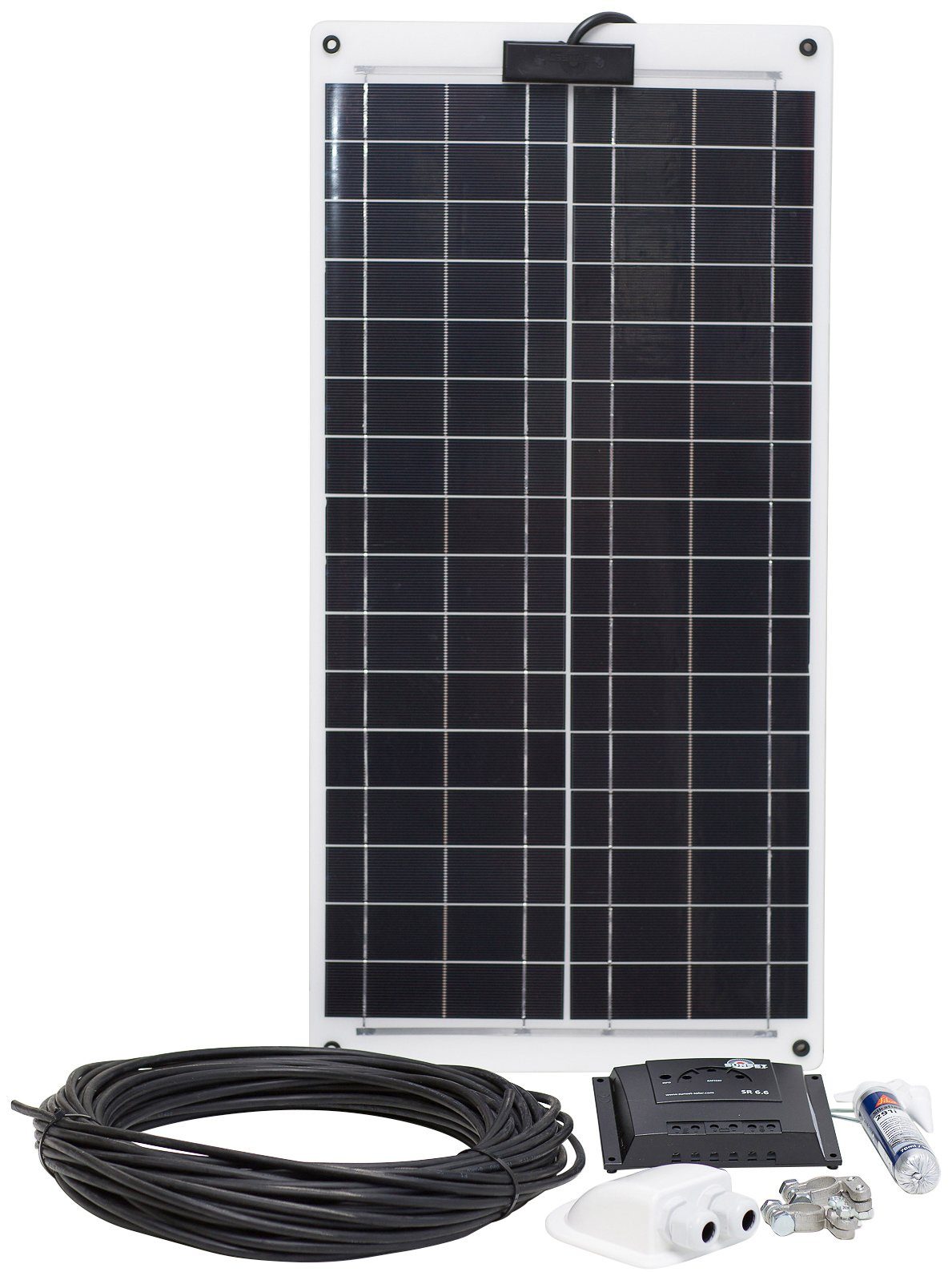 Sunset Solarmodul Laminat-Set 30 Watt, 30 W, Monokristallin, (Set), für Boote und Yachten