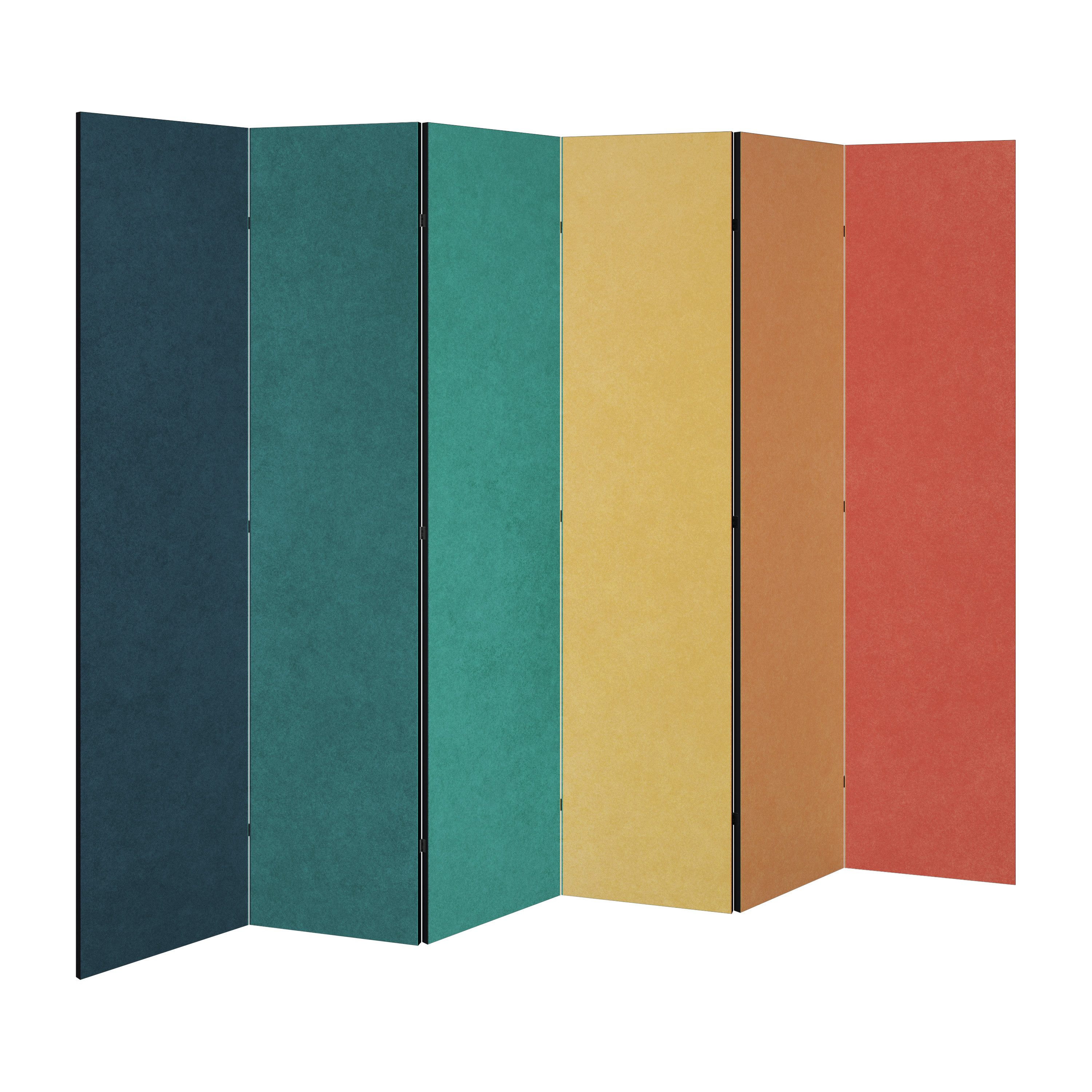 SPACEREBELS Paravent VIVA LA COLOR (1 St), Raumteiler mit 6 Paneelen, beidseitig bedruckt, 228 x 168 cm