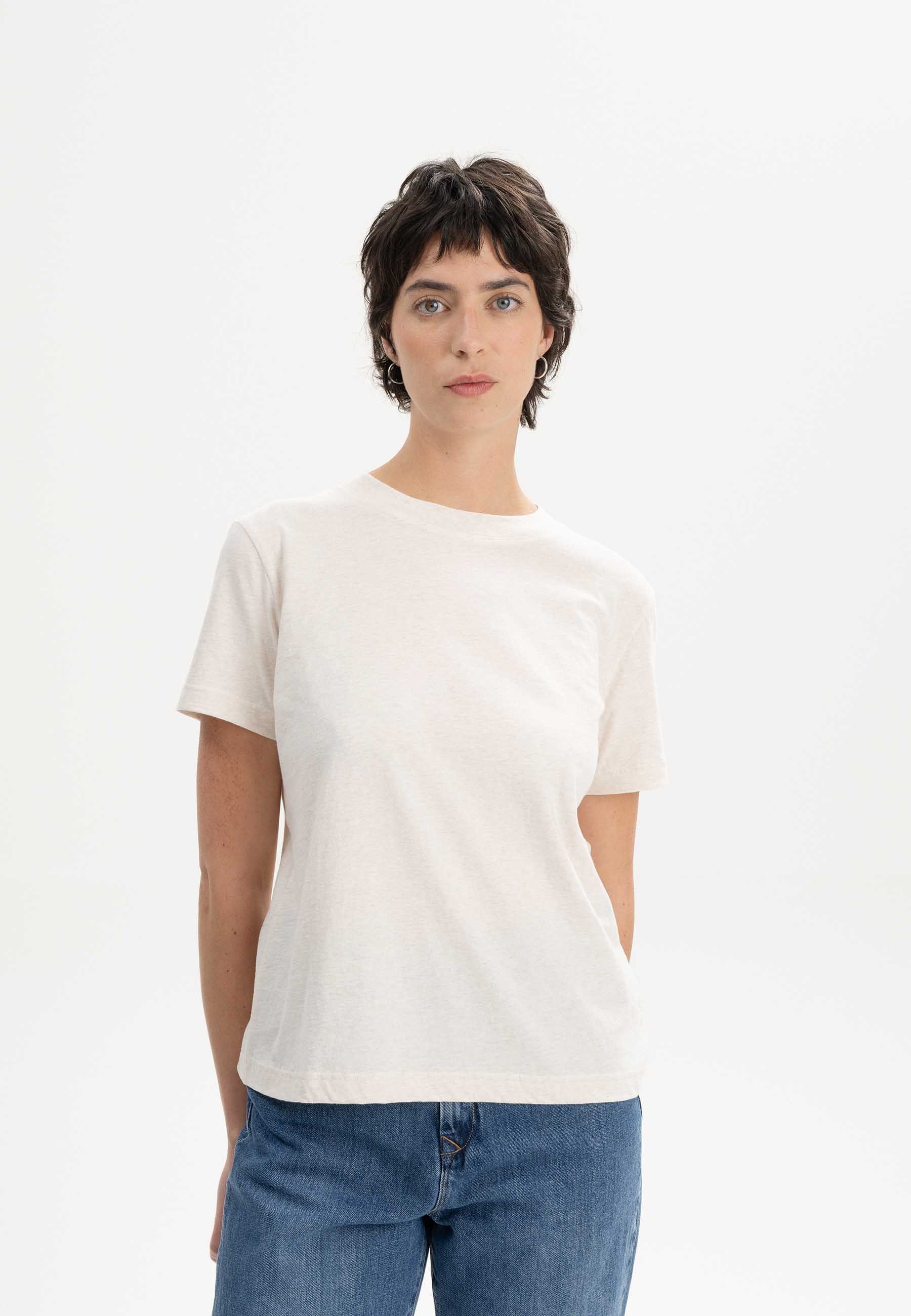MELA Kurzarmshirt T-Shirt KHIRA Fein gerippter günstig online kaufen