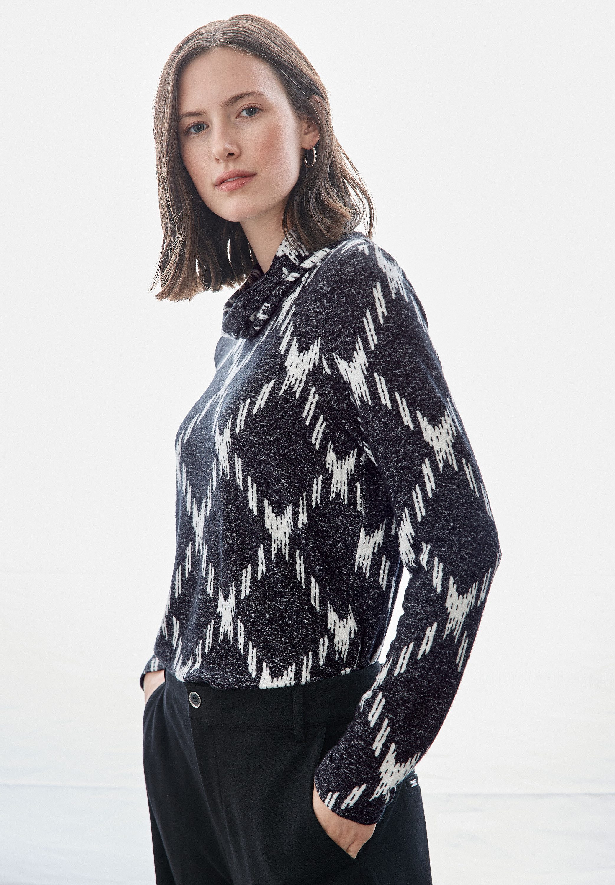 STREET ONE Langarmshirt mit Rollkragen günstig online kaufen