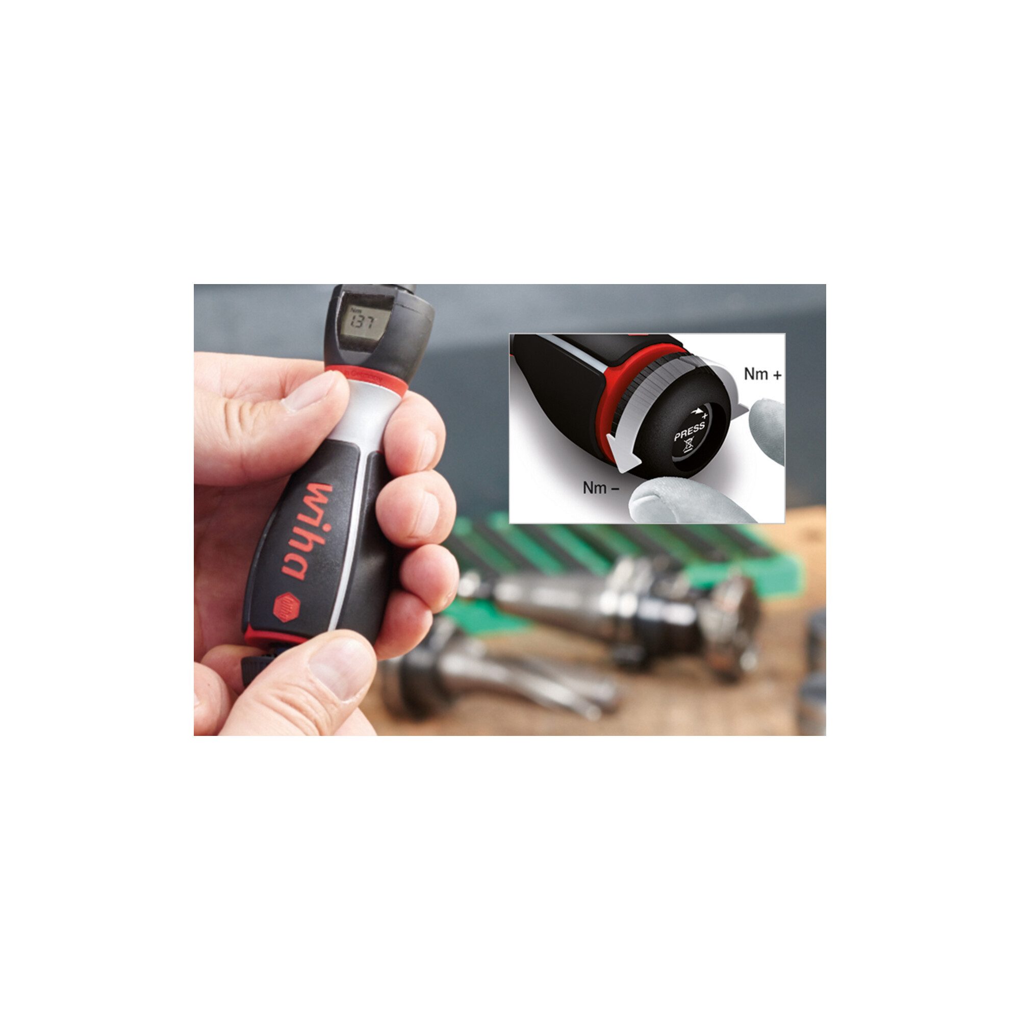 Wiha Drehmomentschlüssel Wiha Drehmoment-Schraubendreher iTorque® mit Digitalskala 0,8-3,0 Nm
