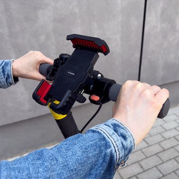 Wozinsky Metall gepanzerter Telefon-/Roller-/Motorrad-Fahrradhalter schwarz Handy-Halterung, (1-tlg)