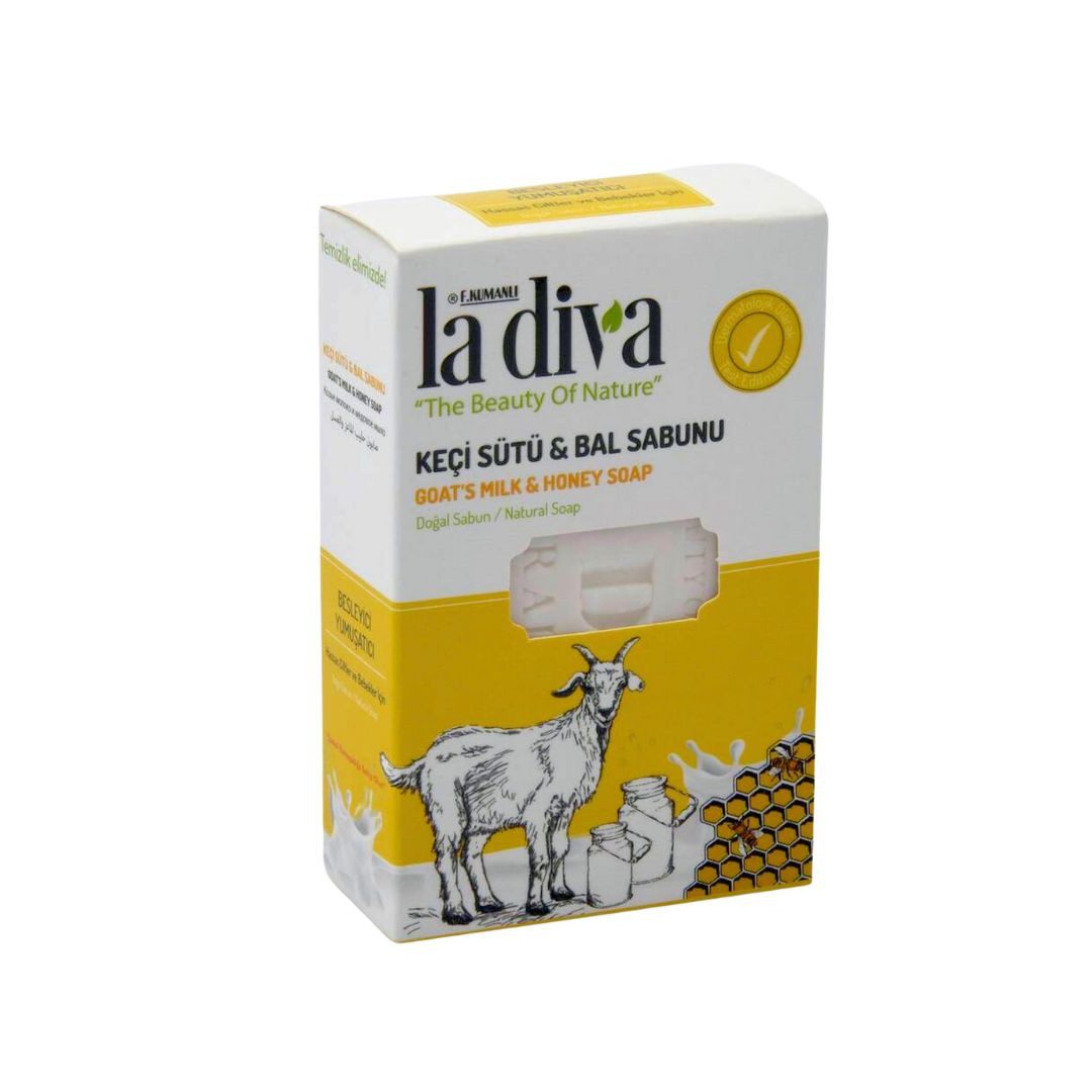 Handseife Ziegenmilch Seife mit Honig 100 g, 1-tlg., für empfindliche Hauttypen geeignet