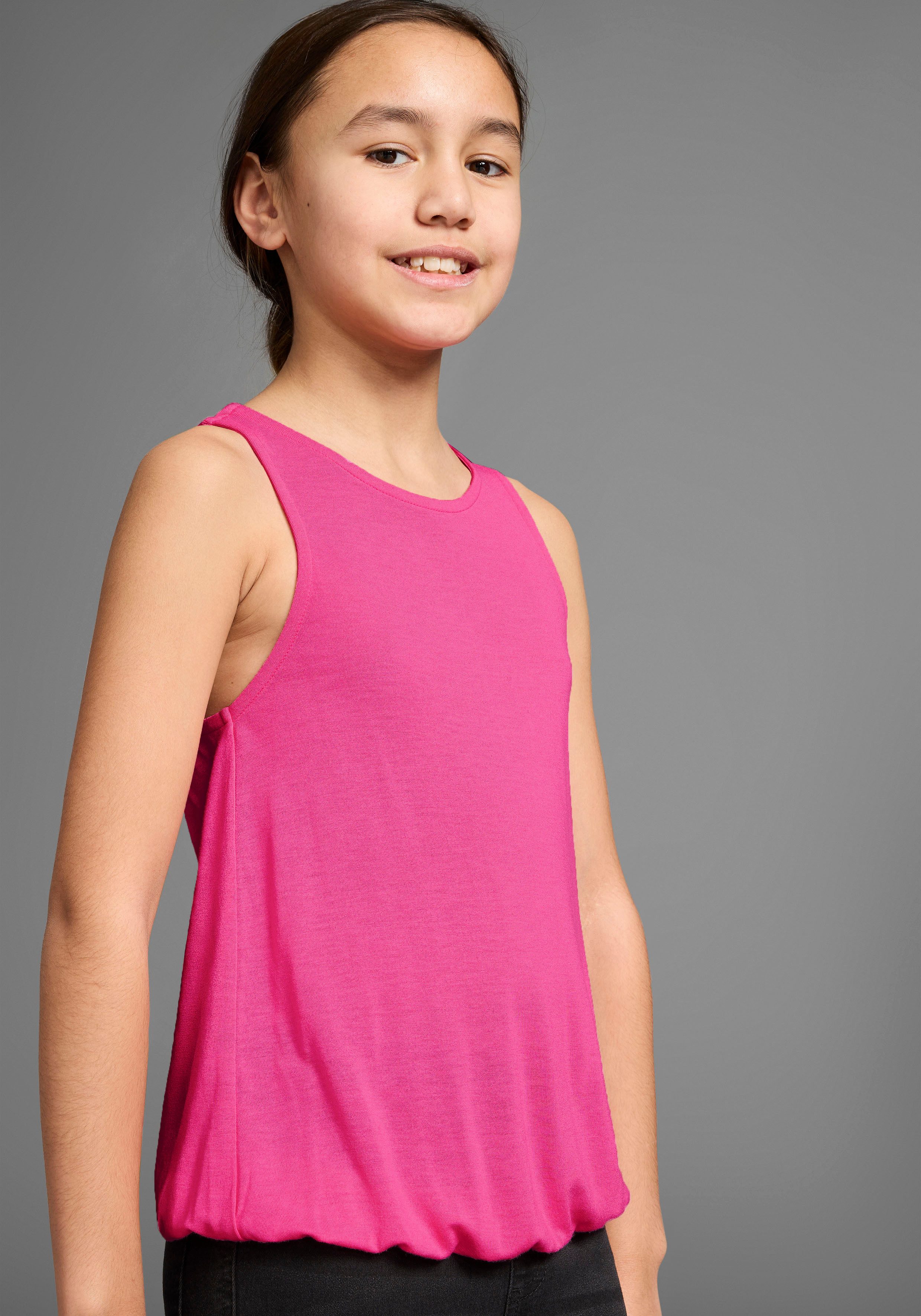 KIDSWORLD Tanktop Viskose - Top, mit Spitzeneinsatz im Rücken