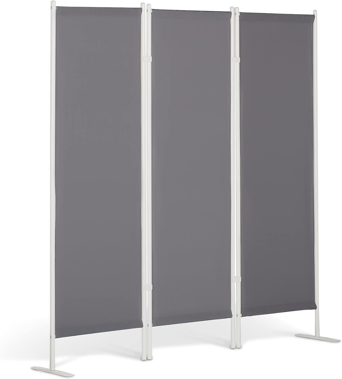 Leco Paravent 3-teilig anthrazit Sichtschutz Stellwand Garten Umkleide (Spar-Set, 1 St., 1 Paravent anthrazit), wetterfest – Bild 3 von 5