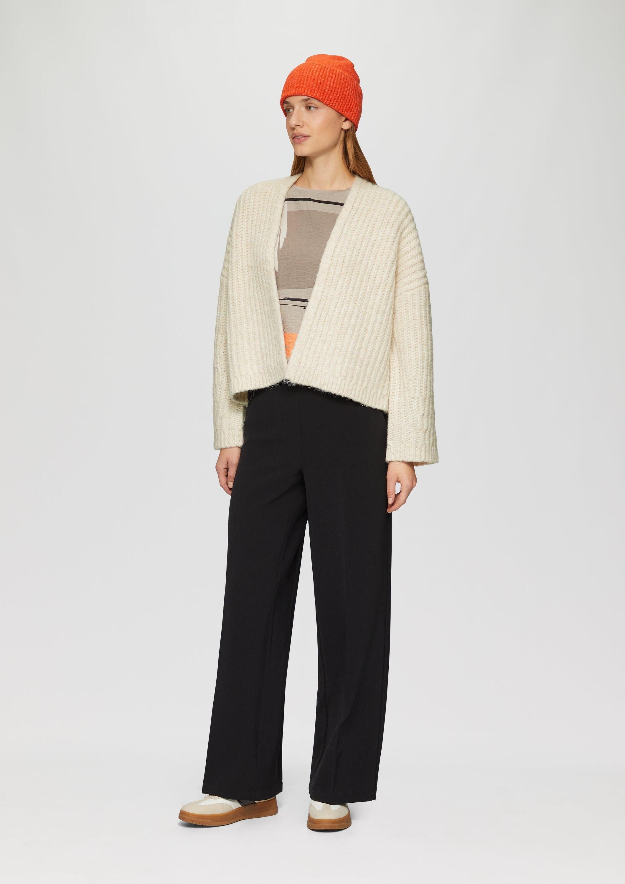 s.Oliver Cardigan Strickjacke Strickjacke mit weiten Ärmeln im Relaxed Fit