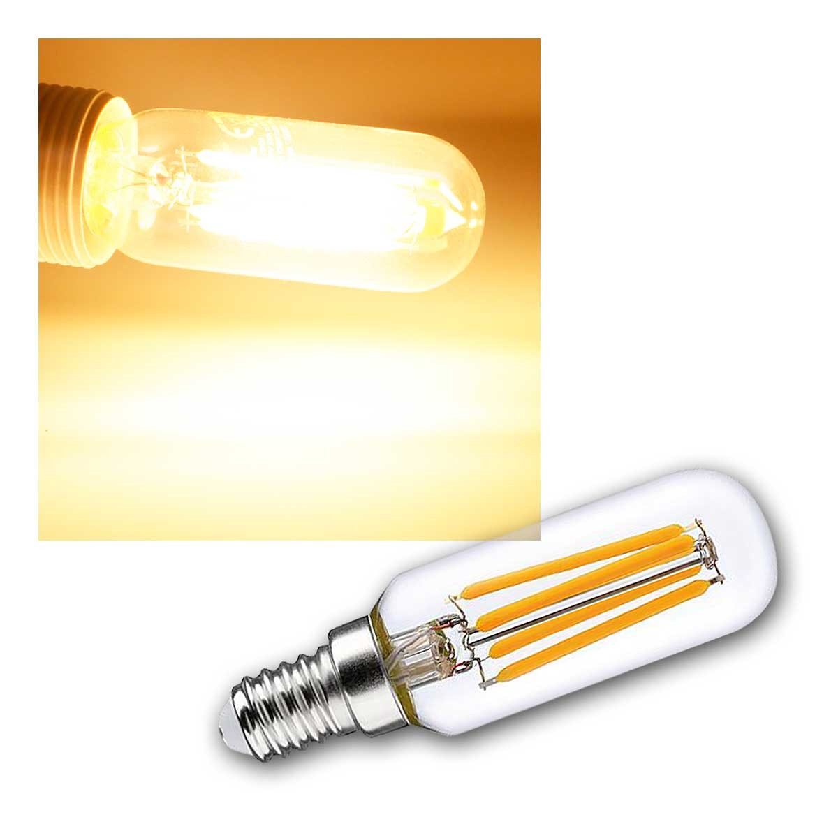 EGB LED-Leuchtmittel E14 Filament LED Lampe "Röhre" 4W 470lm 2700K 360°, warmweiß