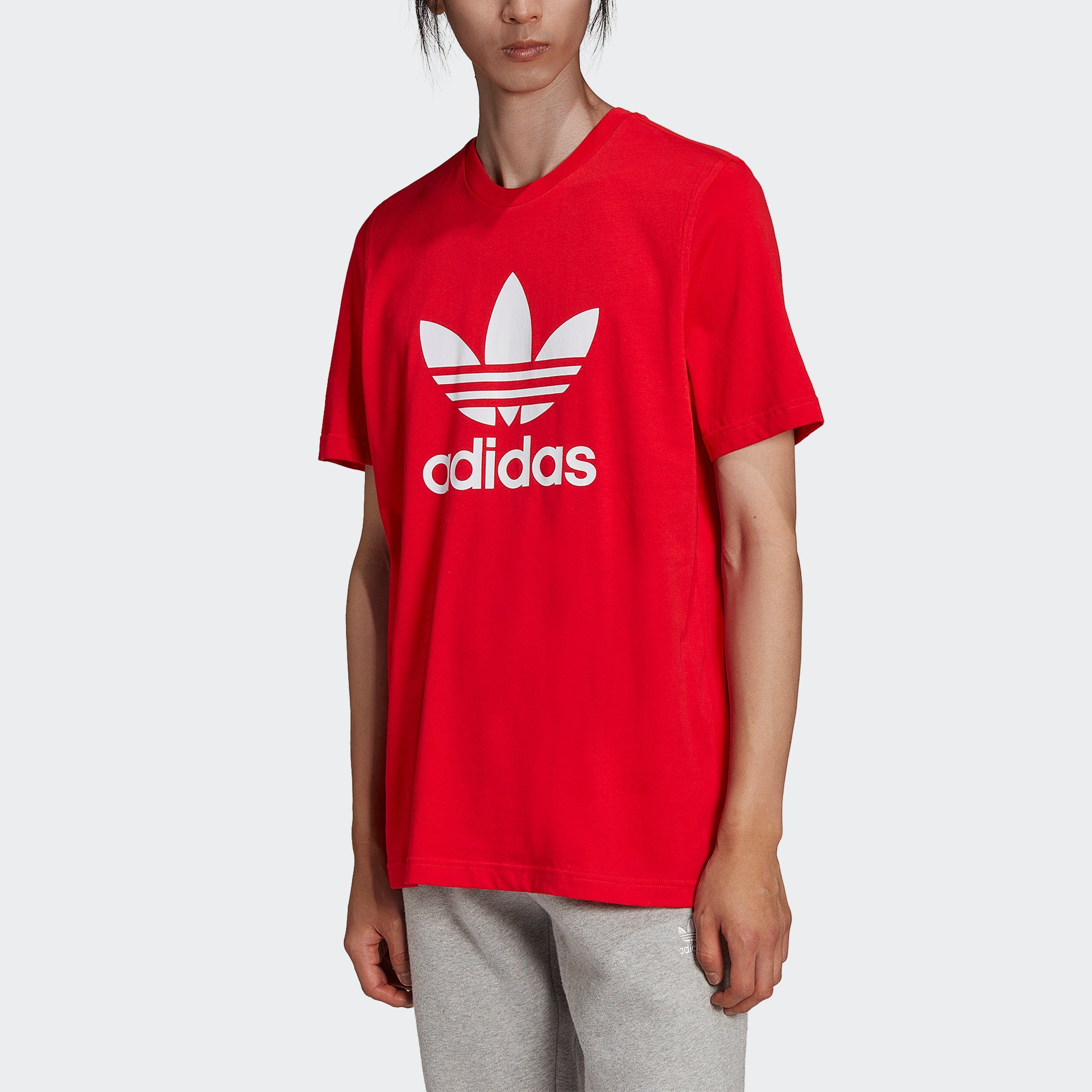 adidas Originals T-Shirt CLASSICS TREFOIL ADICOLOR VIVRED/WHITE
