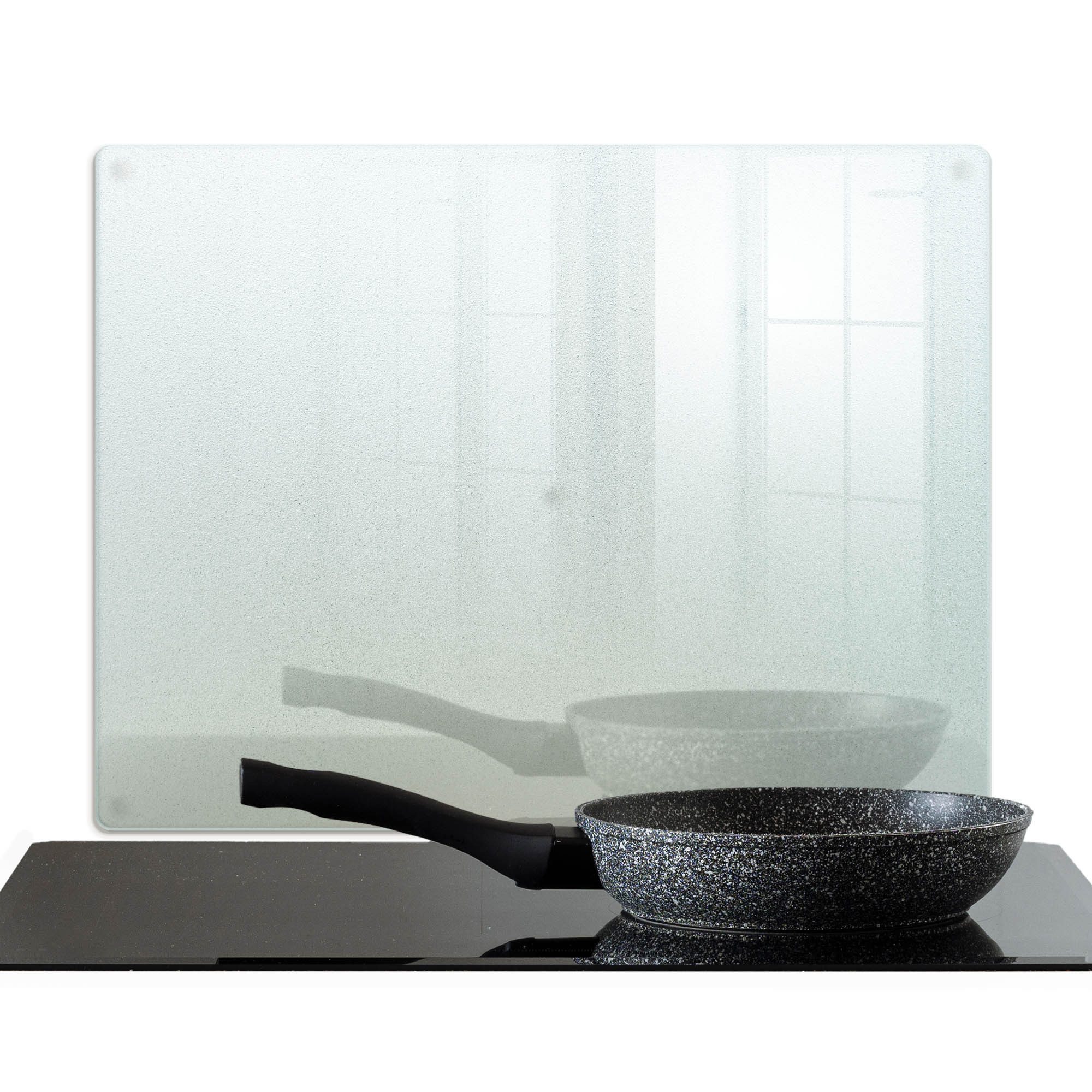 Tulup Herd-Abdeckplatte Kochfeld Schutzplatte aus Gehärtetem Glas Transparent, Milchig, Matt, (1 tlg), Rechteck – Bild 4 von 5