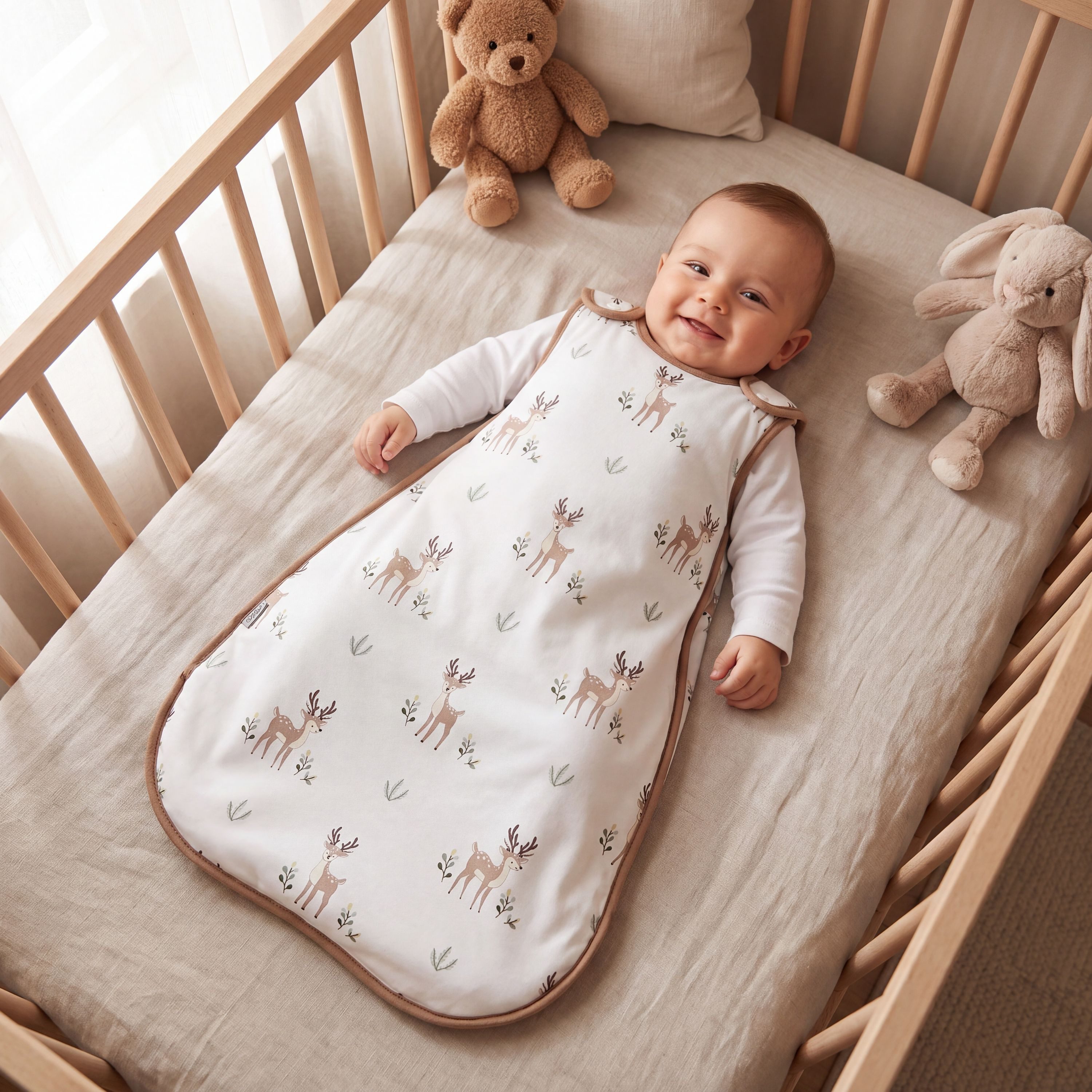 TupTam Babyschlafsack Kugelschlafsack ohne Ärmel 2.5 TOG Ganzjahr – Bild 3 von 5