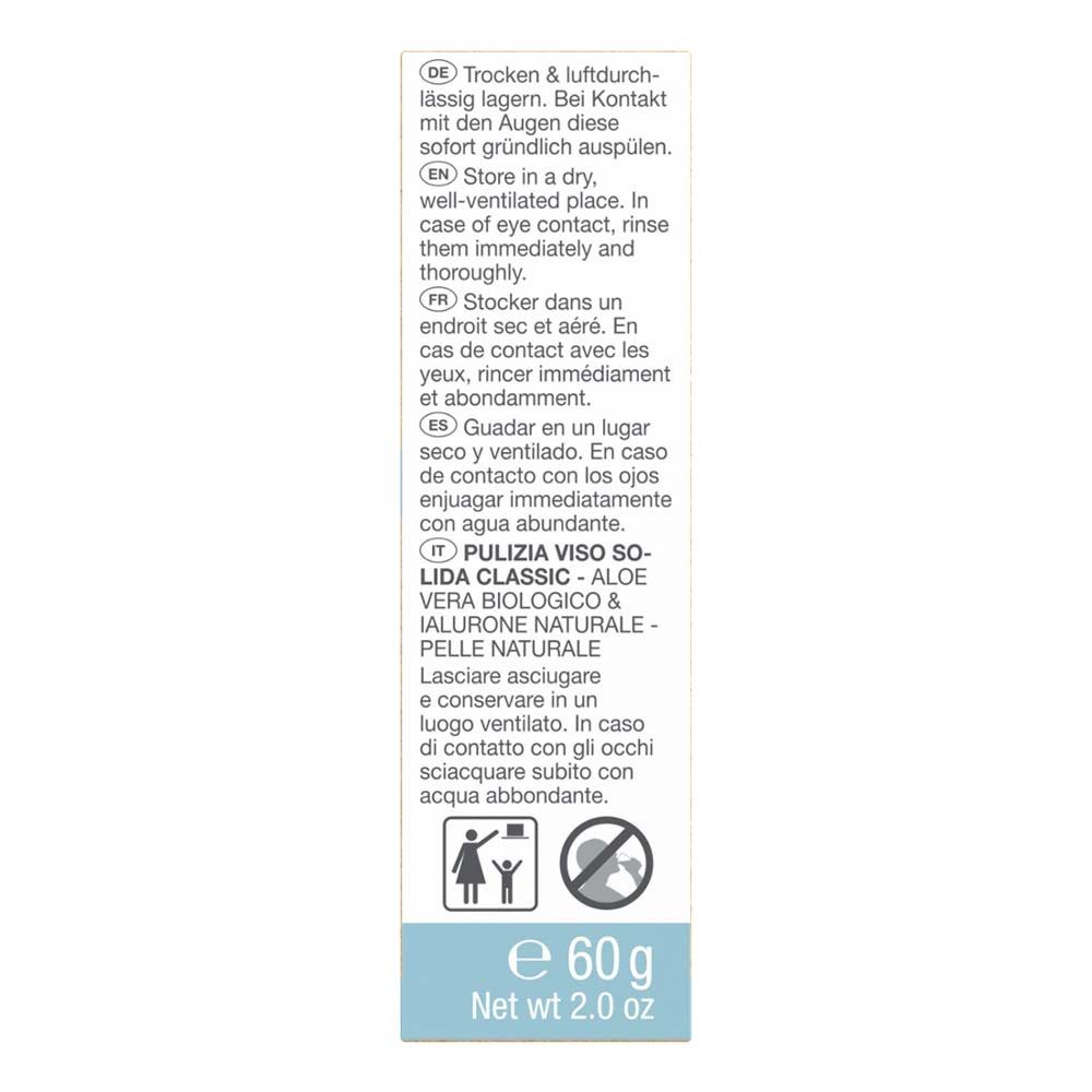 LOGONA Haarshampoo classic Aloe Vera & Hyaluron - Feste Gesichtsreinigung 60g