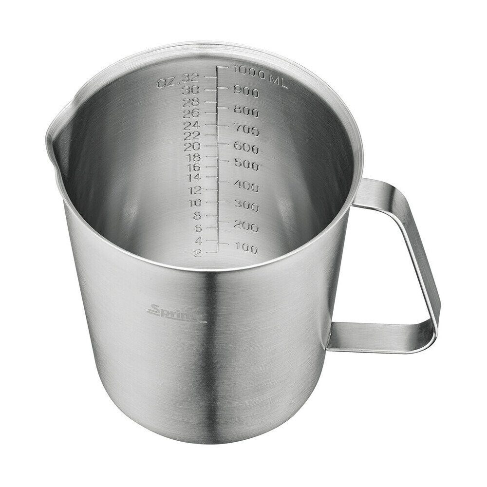 Spring Becher Messbecher 1,0 l Tools edelstahl, Edelstahl, 1l, Edelstahl, spülmaschinenfest, Induktion, alle Herdarten