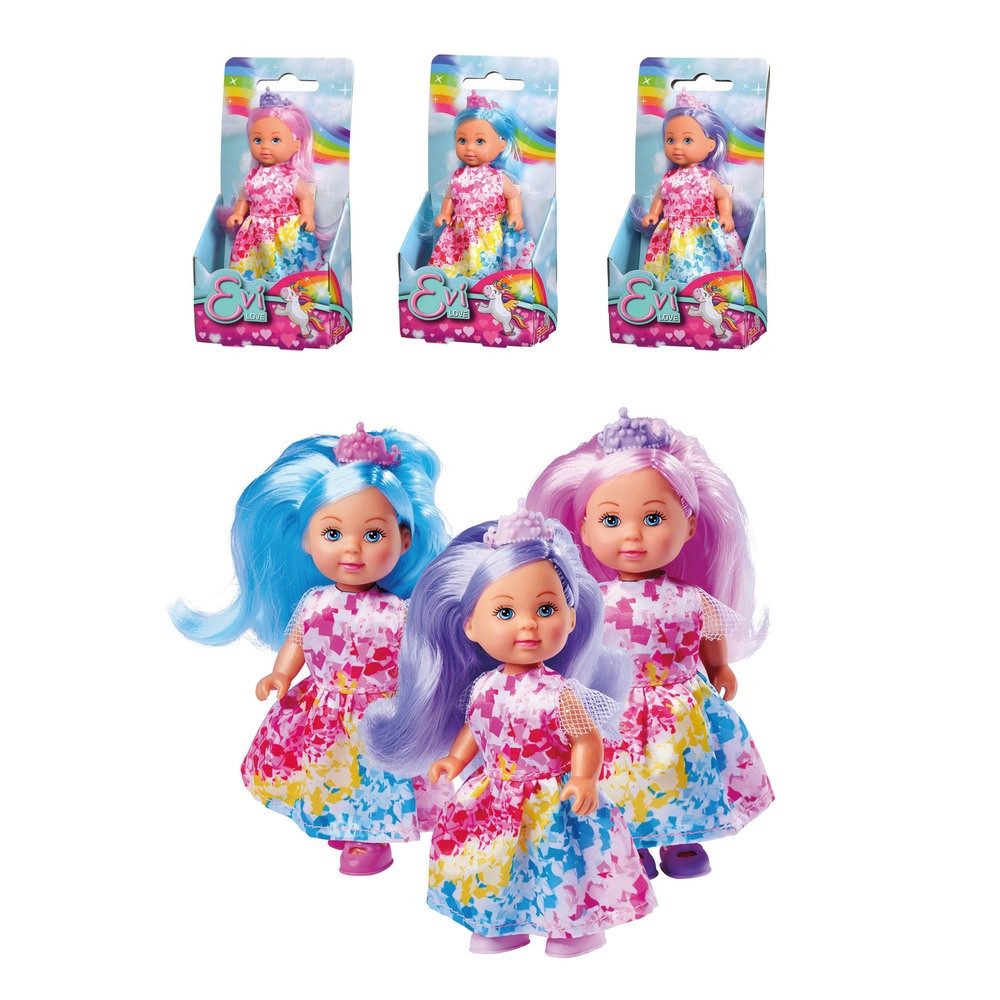 Simba Dickie Anziehpuppe Puppe Evi LOVE Princess 3fach sortiert