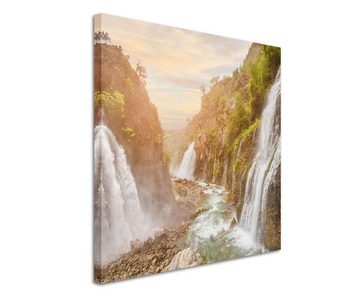 Sinus Art Leinwandbild Landschaftsfotografie – Beeindruckende Wasserfälle auf Leinwand