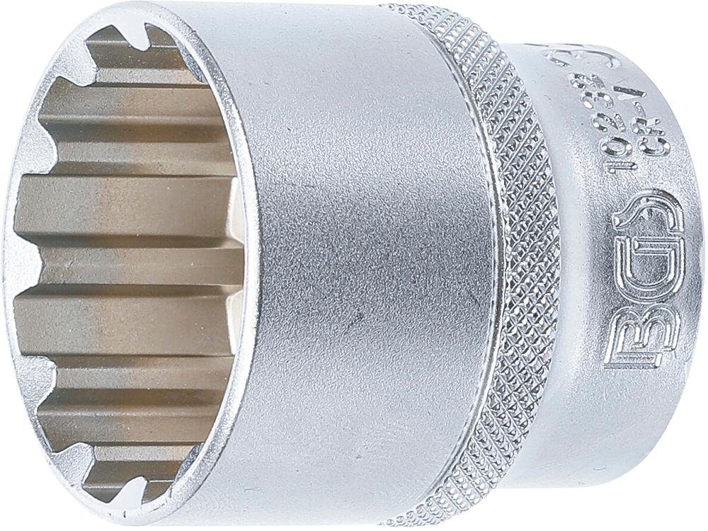 BGS technic Steckschlüssel Steckschlüssel-Einsatz Gear Lock, Antrieb Innenvierkant 12,5 mm (1/2), SW 32 mm