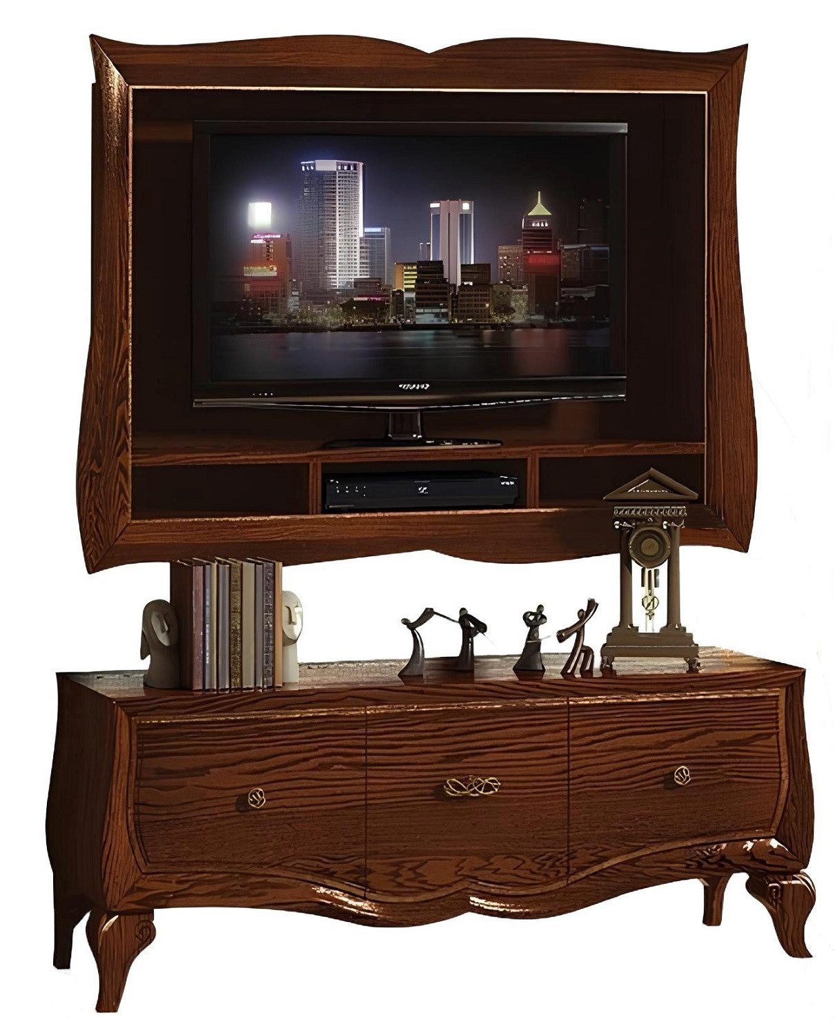 Xlmoebel TV-Board Holz-TV-Schrank im klassischen Design mit Stauraum für Geräte (1 St., RTV), Hergestellt in Italy