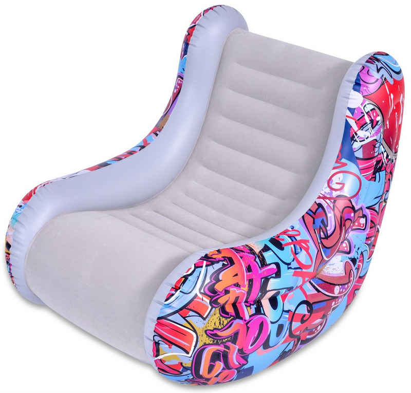 Avenli Luftsessel »aufblasbarer Lounge Sessel mit Rückenlehne«, (aufblasbarer Sessel, Luftsessel aufblasbar), 94x76x76 cm