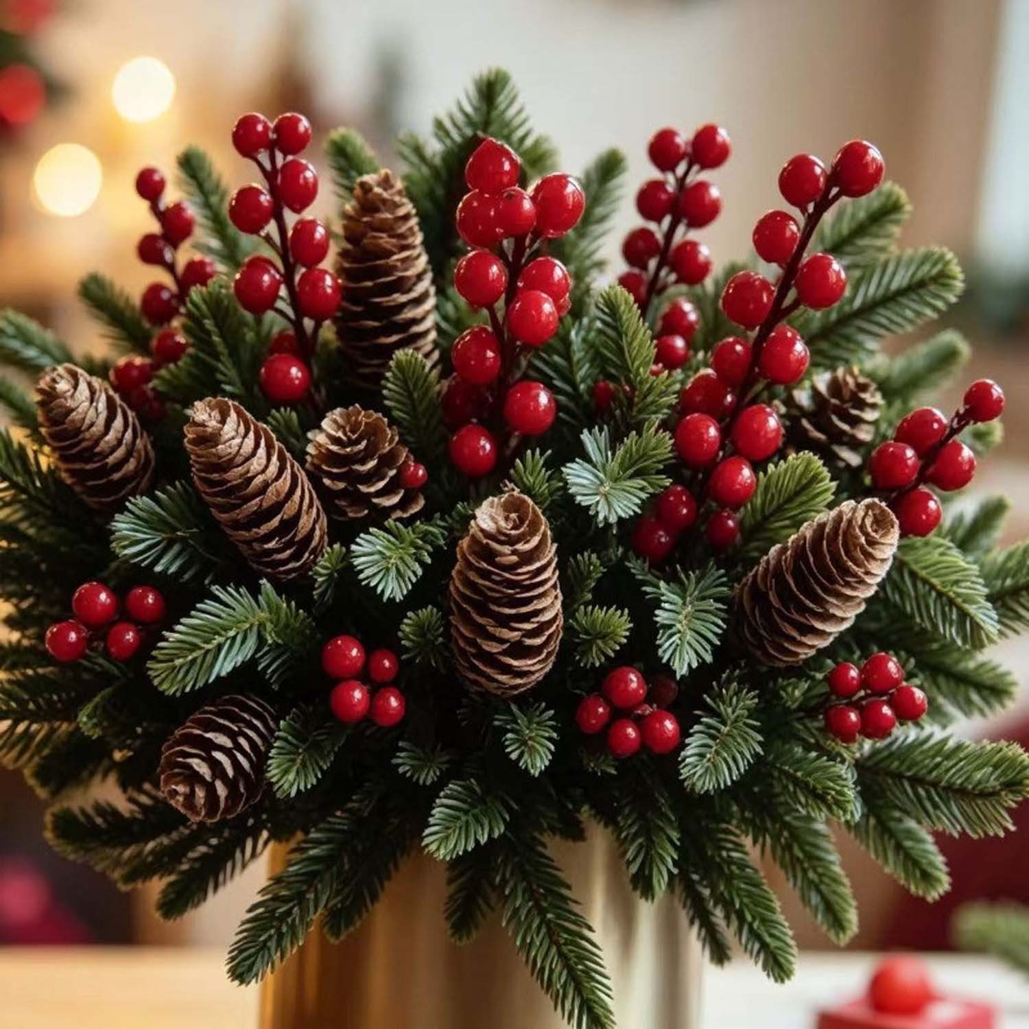 Kunstzweig 24 Stück Weihnachtsdekoration, künstliche Tannenzweige, Bomiclss – Bild 4 von 5