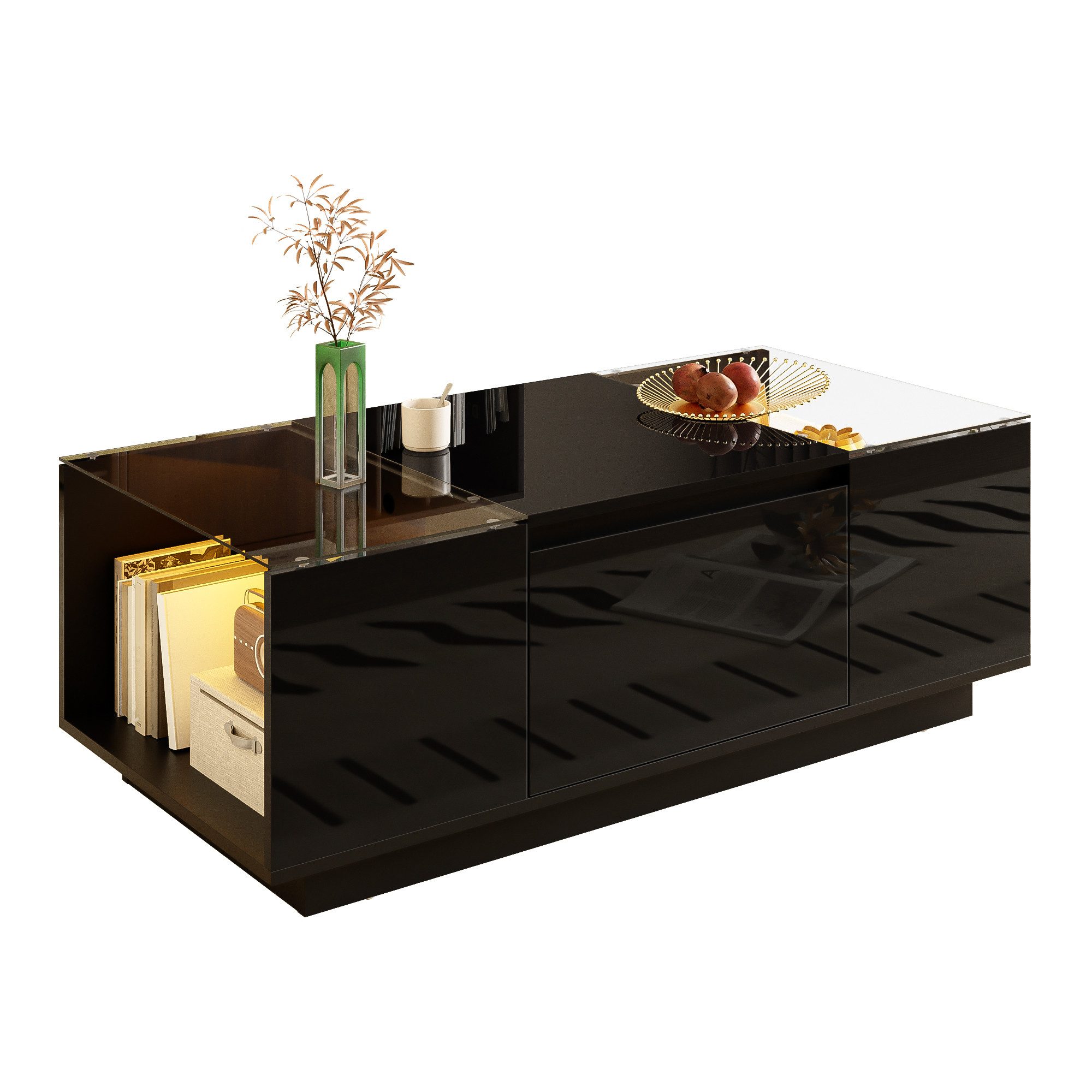 Refined Living Couchtisch Hochglanz Couchtisch mit günstig online kaufen