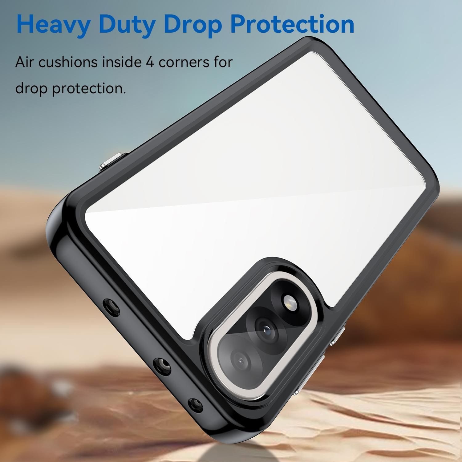 Wigento Handyhülle Für OnePlus Nord 5 Colorful Series TPU / Acryl Schutz Hülle Schwarz, Colorful Series Hybrid Schutzhülle