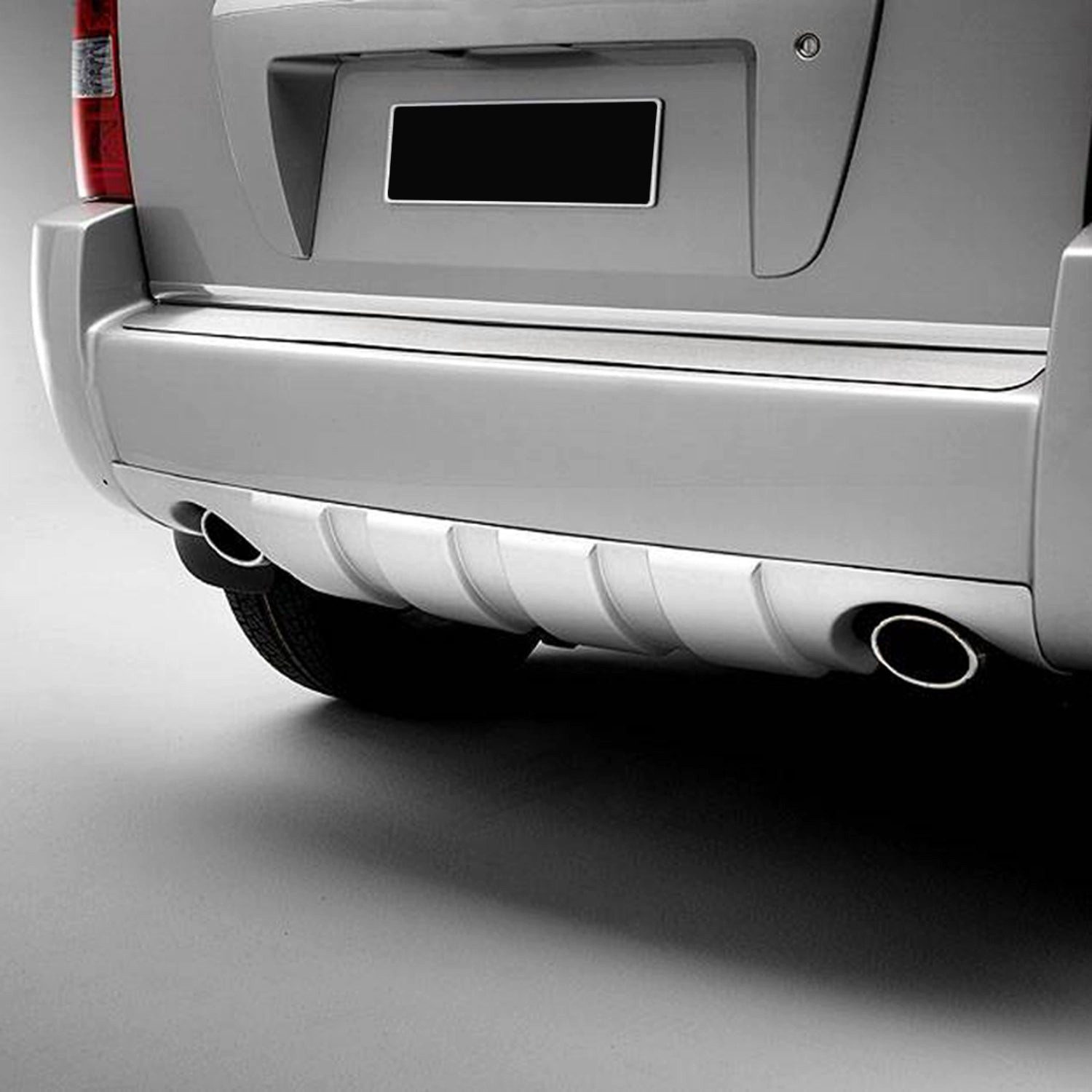OMAC Frontstoßstange Heckdiffusor für Hyundai Tucson 2004-2010 2 Auspuffrohre 1tlg, 1-St., Langlebig,Einfache Reinigung,Einfache Installation,Rostbeständig