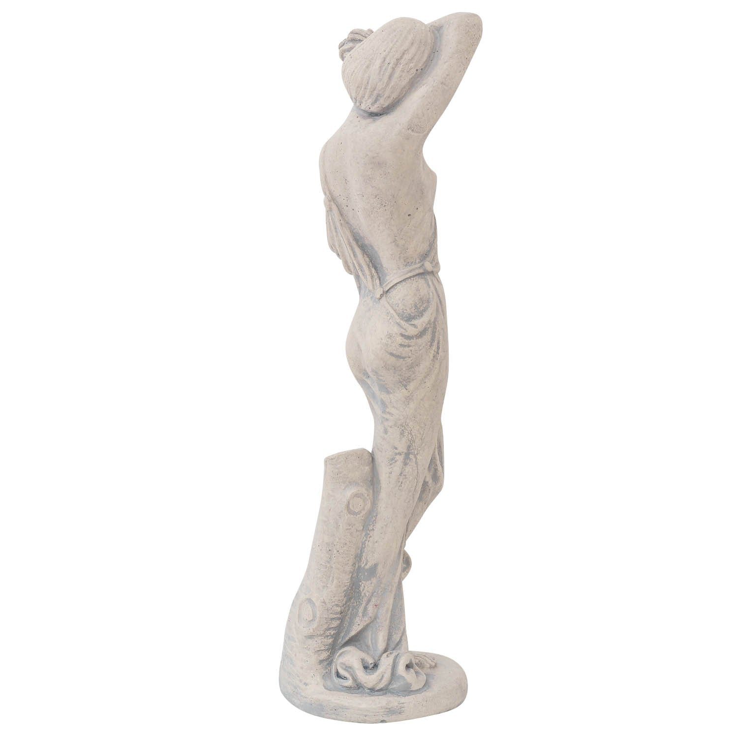 Aubaho Gartenfigur Skulptur Frau massiver Art-Deco-Stil Kunststein D Statue Erotika Figur