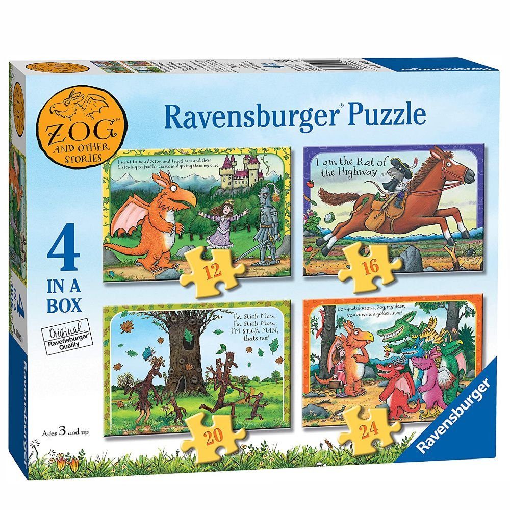 Ravensburger Puzzle 4 in 1 Puzzle Box Drache Zogg Ravensburger Kinder Puzzle,  24 Puzzleteile