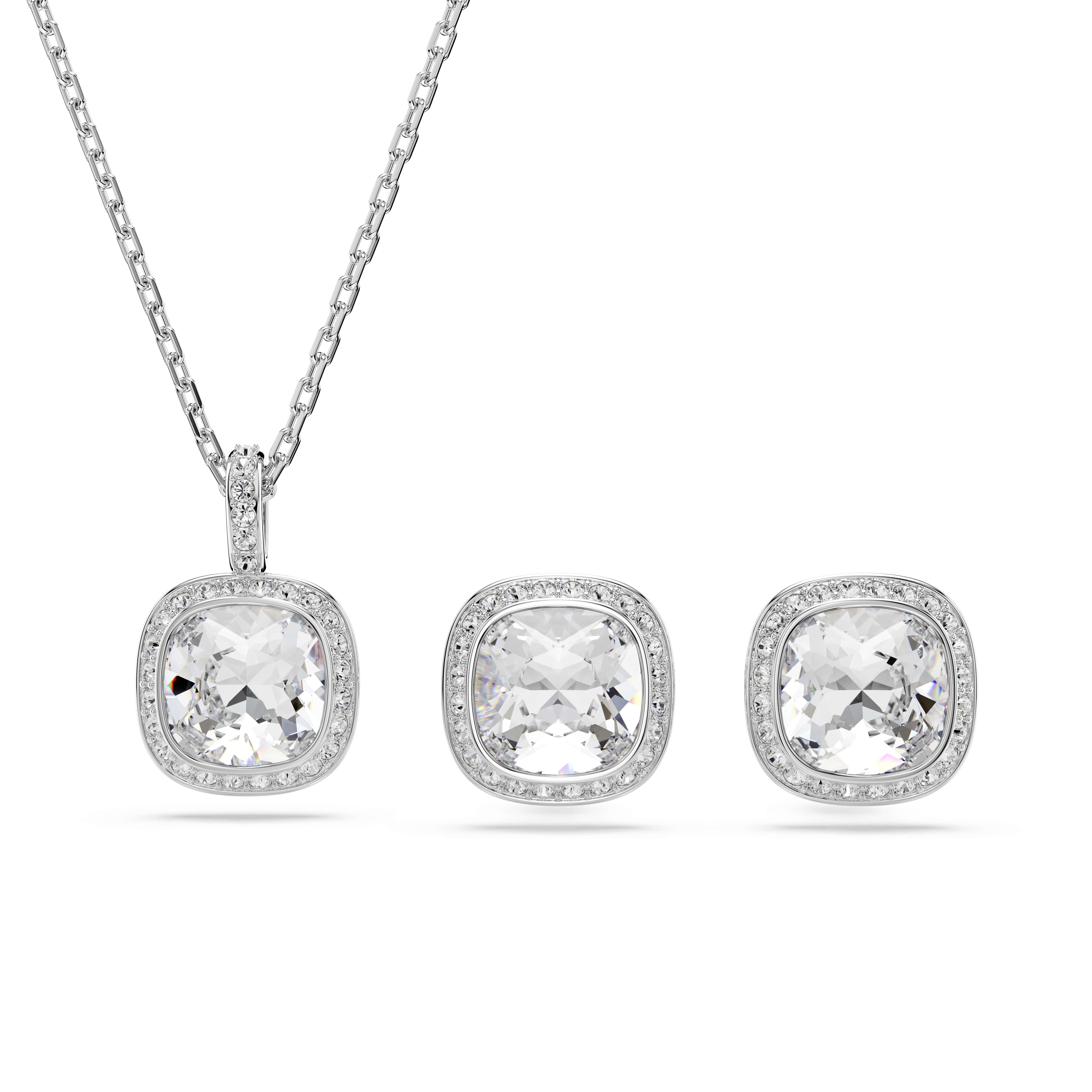 Swarovski Ohrring und Ketten Set Multipack Schmuck Geschenk UNA (Set, 3-tlg., inkl. Schmuckbox), mit Swarovski® Kristall
