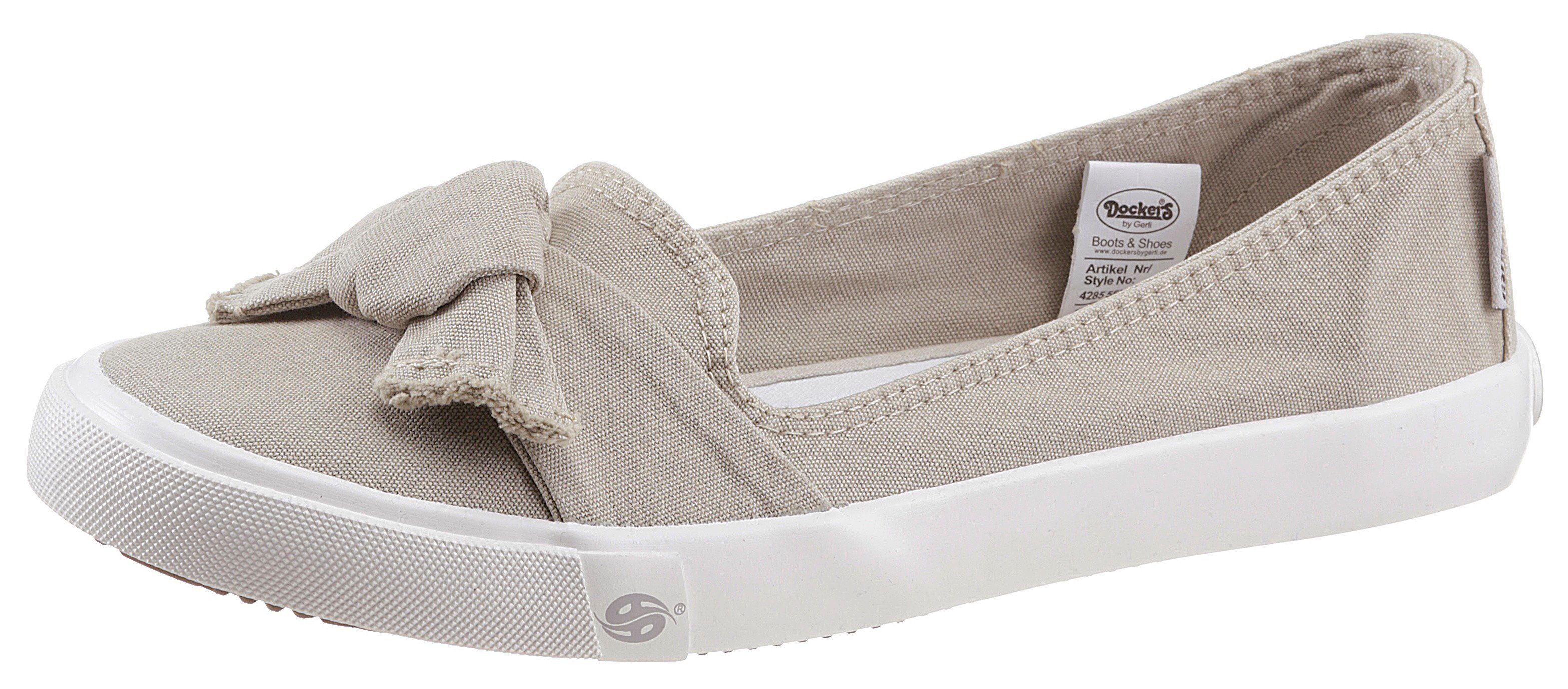 Dockers by Gerli Sneaker Ballerinas mit auffälliger Schleife grau