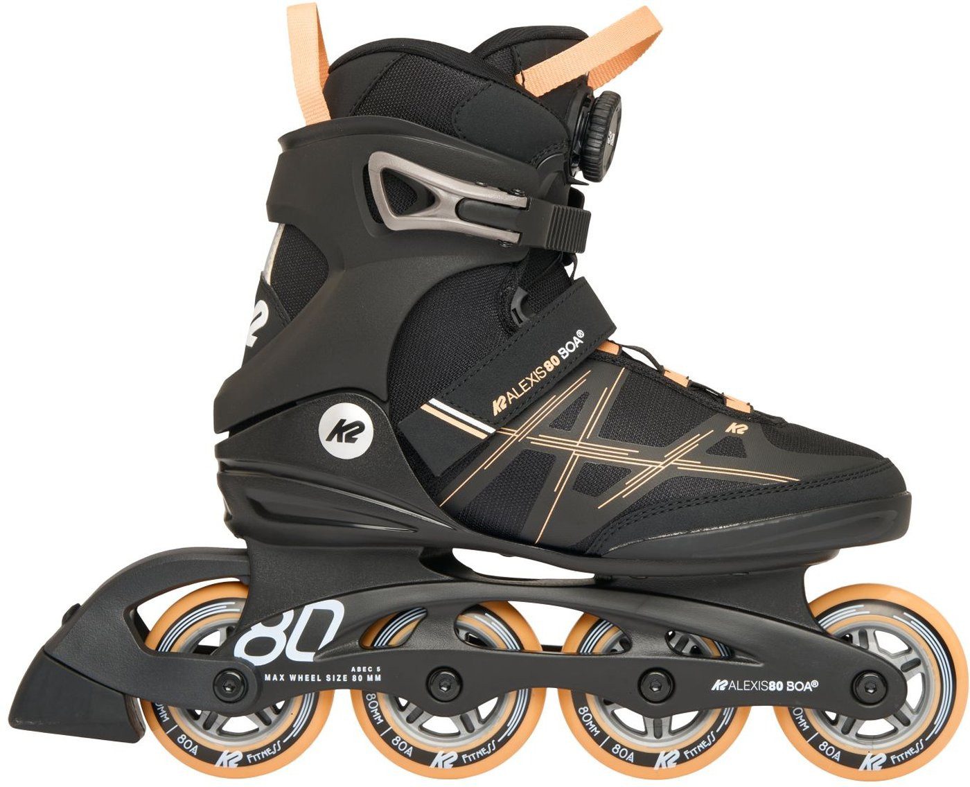 K2 Inlineskates ALEXIS 80 BOA BLACK - PEACH