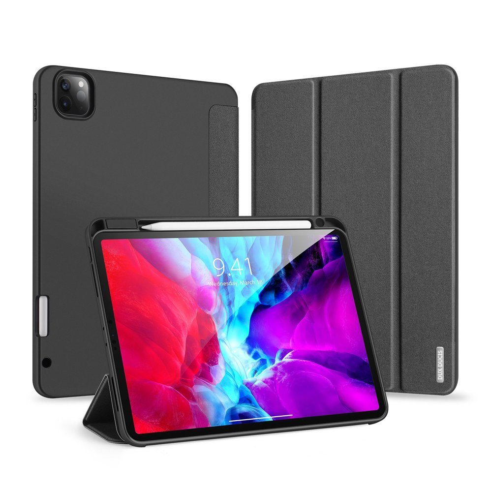 Dux Ducis Tablet-Hülle Dux Ducis Buch Tasche Hartschale mit Standfunktion für Apple iPad 12.9" (2020) / Apple iPad 12.9" (2018) Tablet Hülle Brieftasche Schwarz
